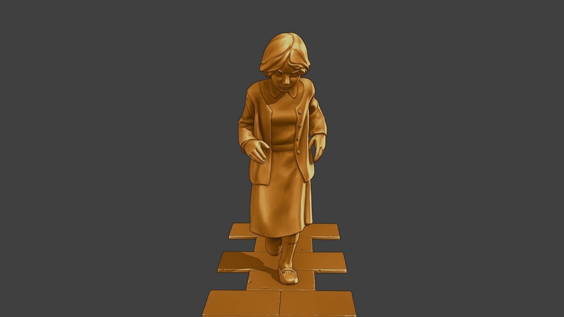 ww2 Casual Girl CG1 003 3D print model_1