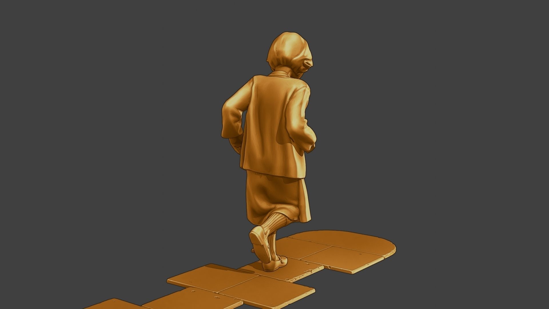 ww2 Casual Girl CG1 003 3D print model_7