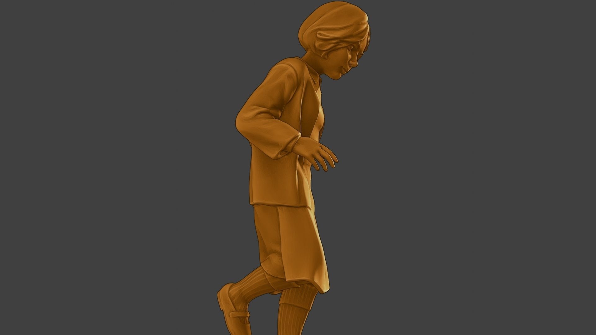 ww2 Casual Girl CG1 003 3D print model_29