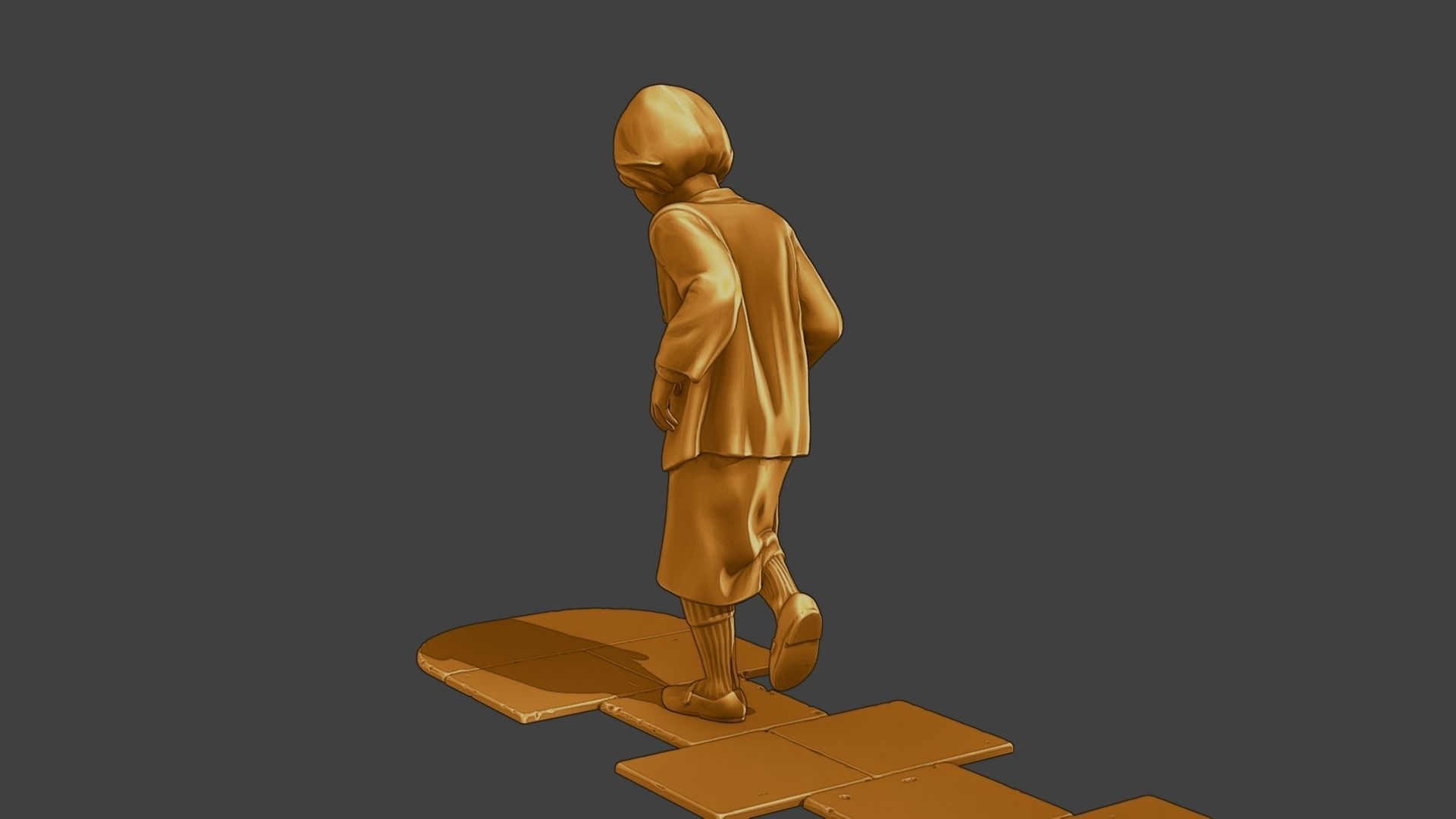 ww2 Casual Girl CG1 003 3D print model_5
