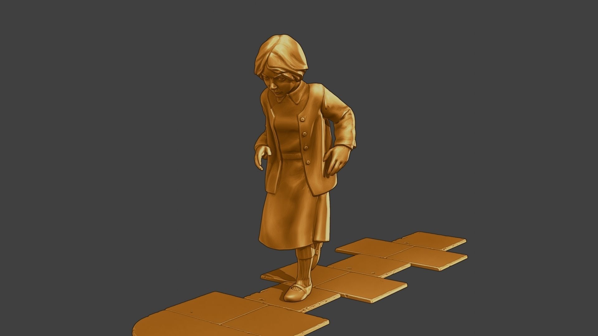 ww2 Casual Girl CG1 003 3D print model_2