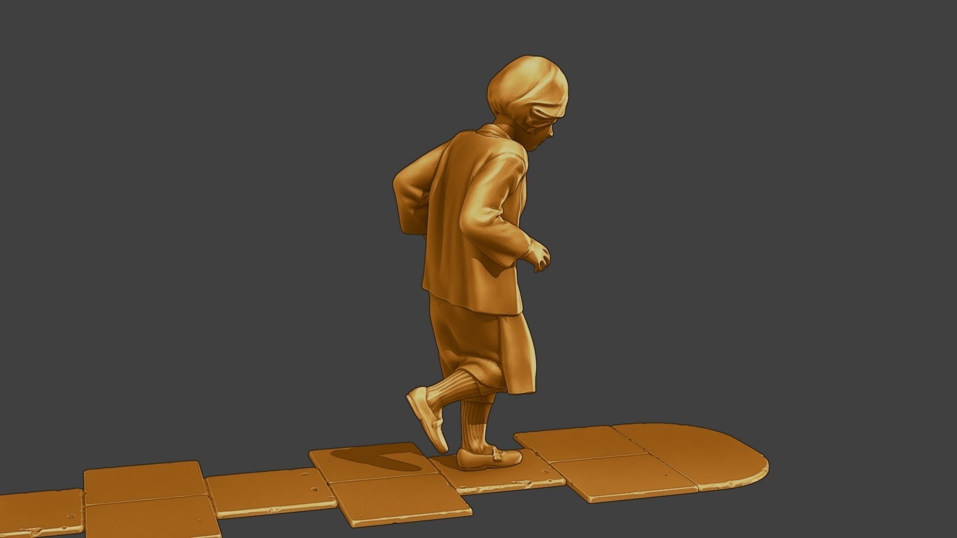 ww2 Casual Girl CG1 003 3D print model_8