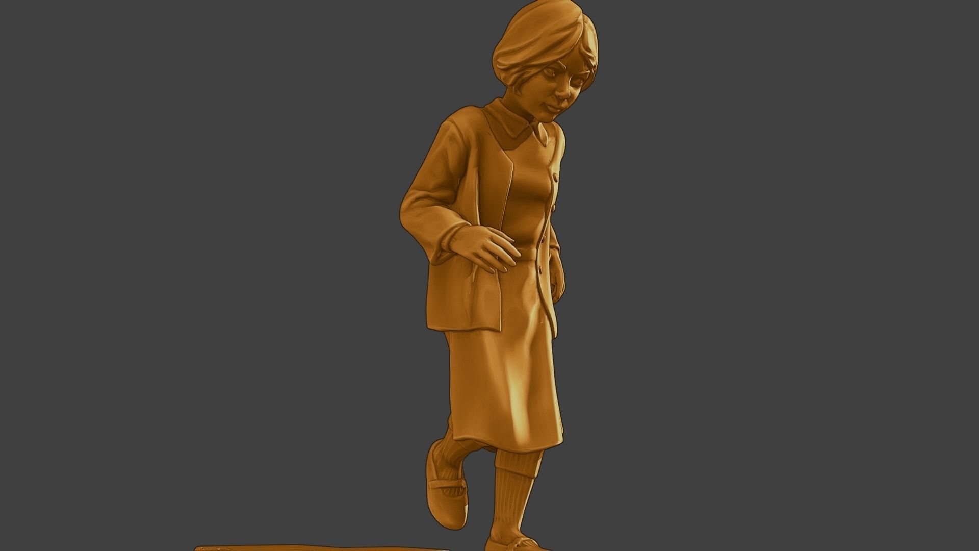 ww2 Casual Girl CG1 003 3D print model_13