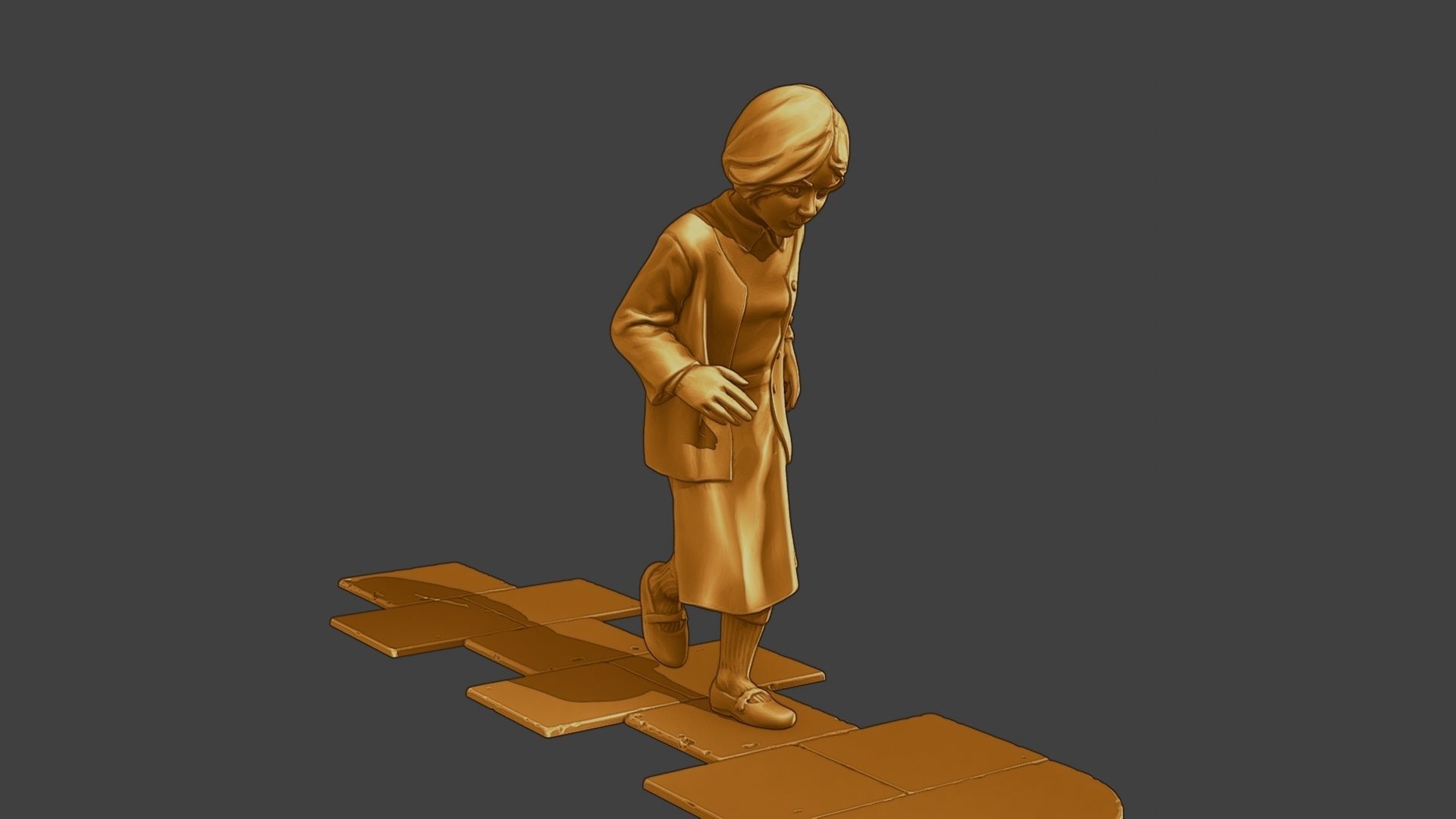 ww2 Casual Girl CG1 003 3D print model_10