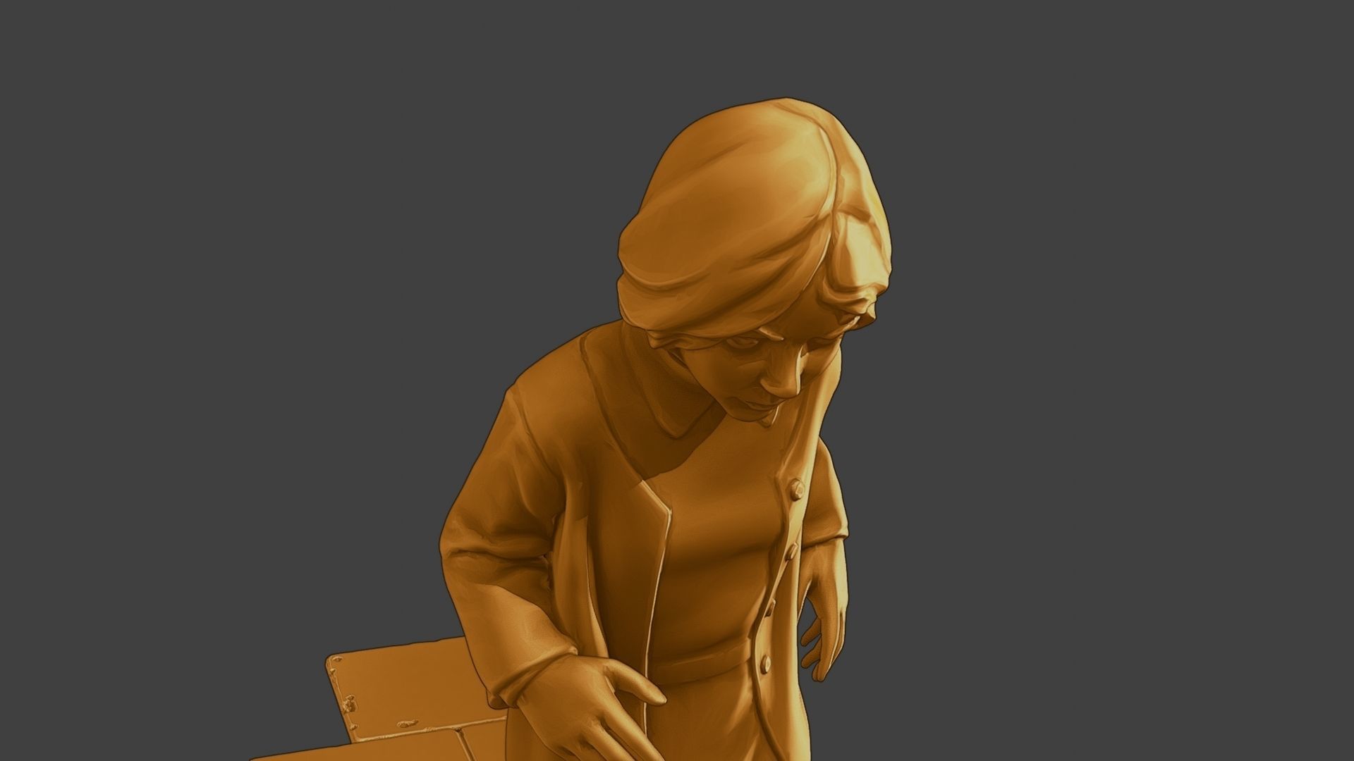 ww2 Casual Girl CG1 003 3D print model_19