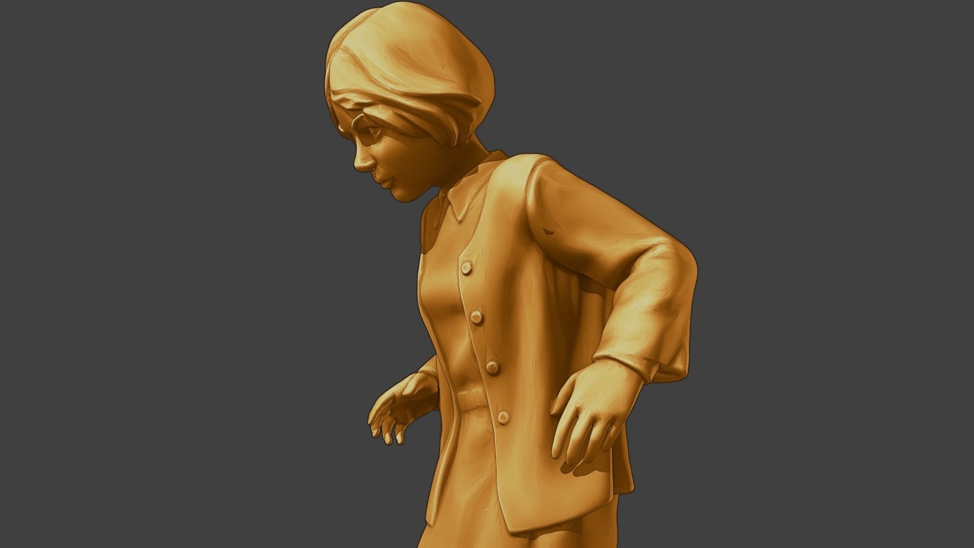 ww2 Casual Girl CG1 003 3D print model_17