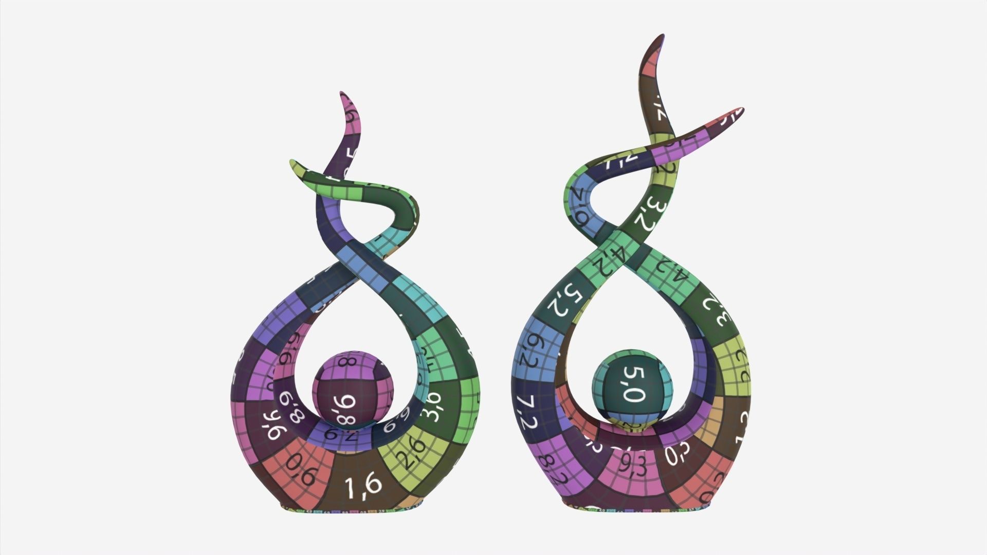 Ceramic Abstract Figurines 3D model_7