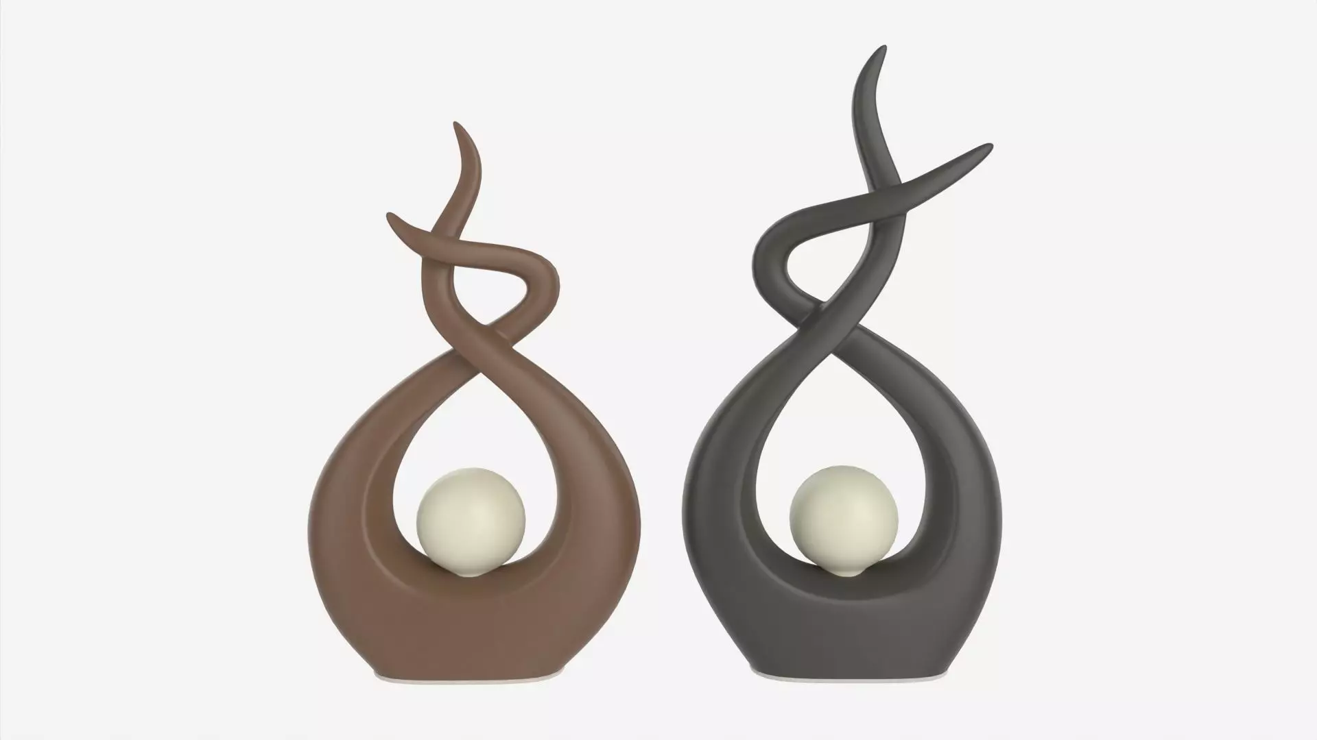 Ceramic Abstract Figurines 3D model_0