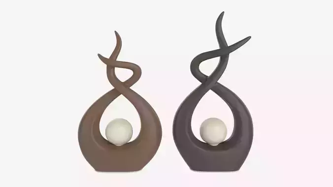 Ceramic Abstract Figurines