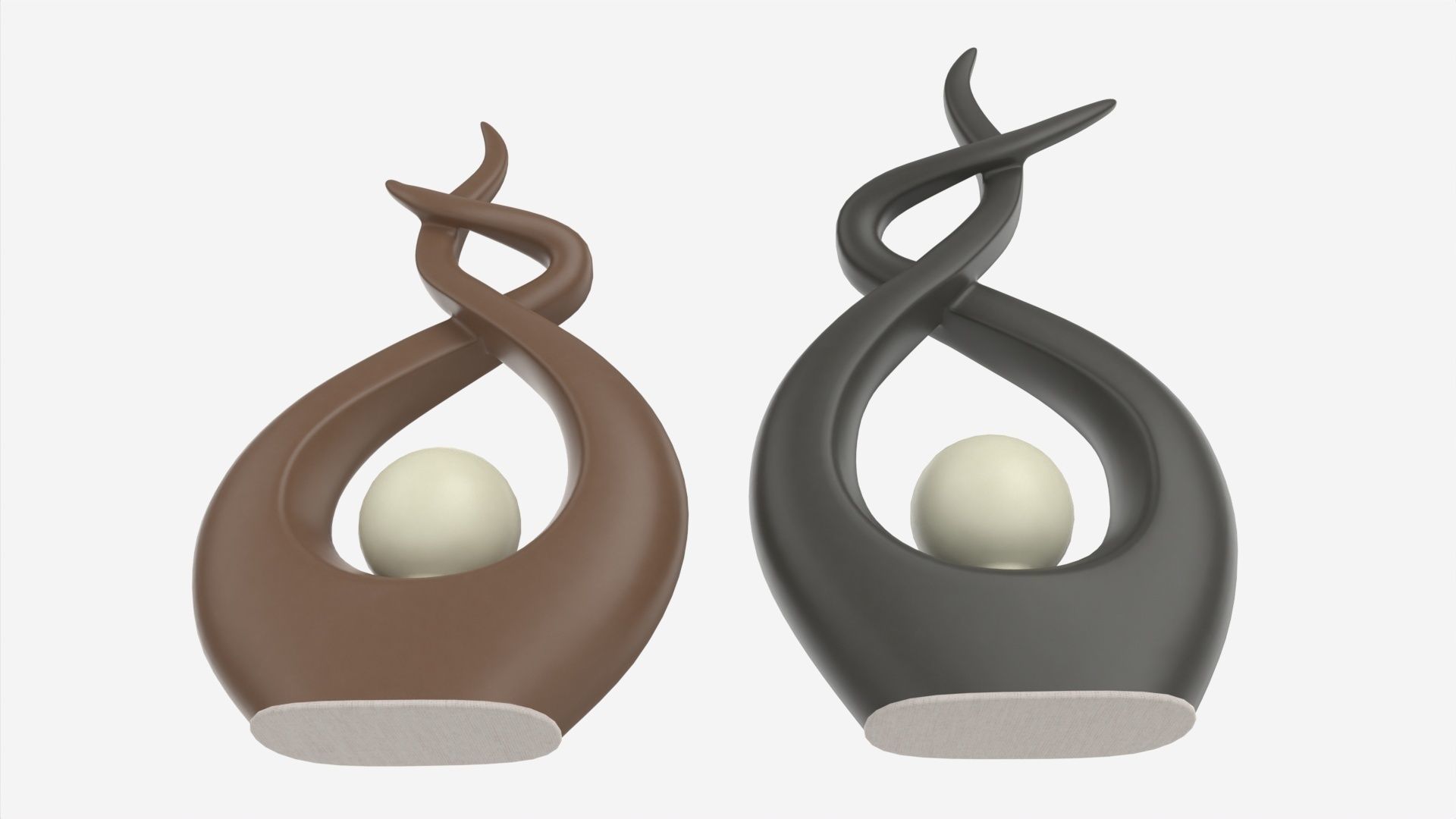 Ceramic Abstract Figurines 3D model_2