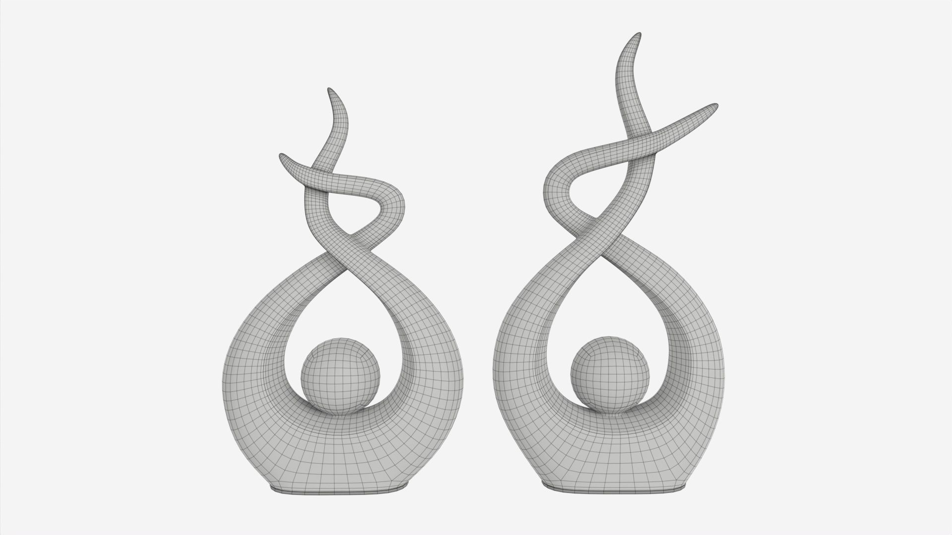 Ceramic Abstract Figurines 3D model_6