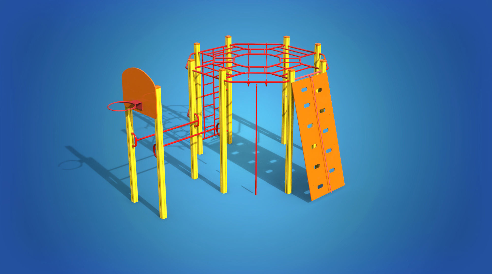 Playground for kids 3D model_4