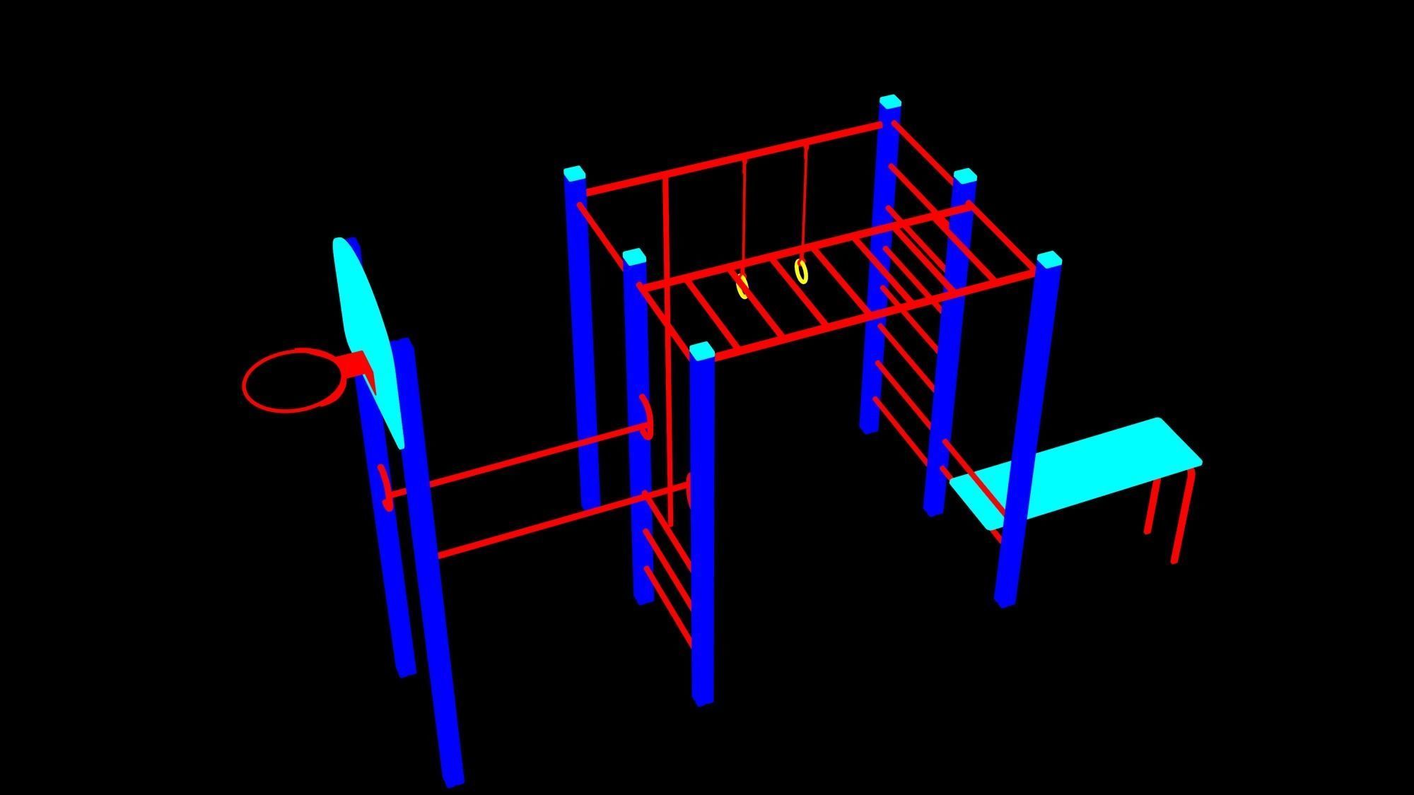 Playground for kids 3D model_10