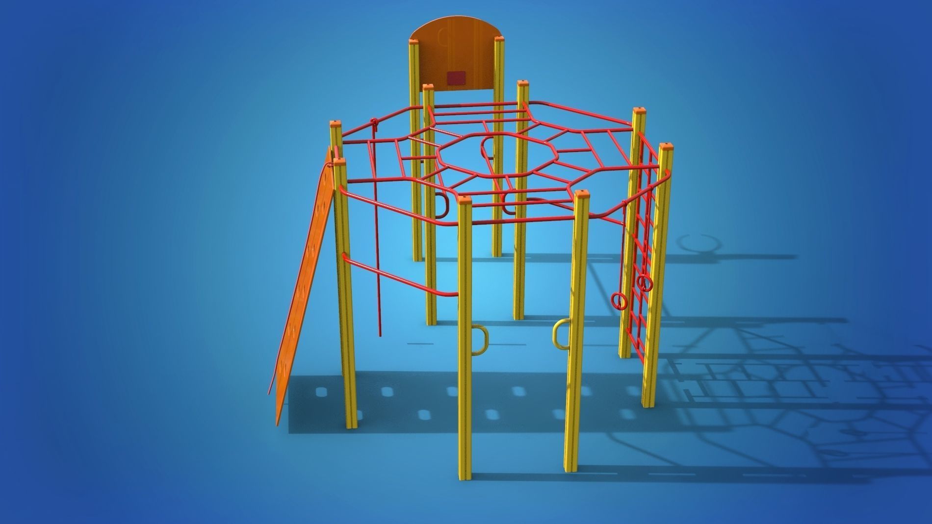 Playground for kids 3D model_2