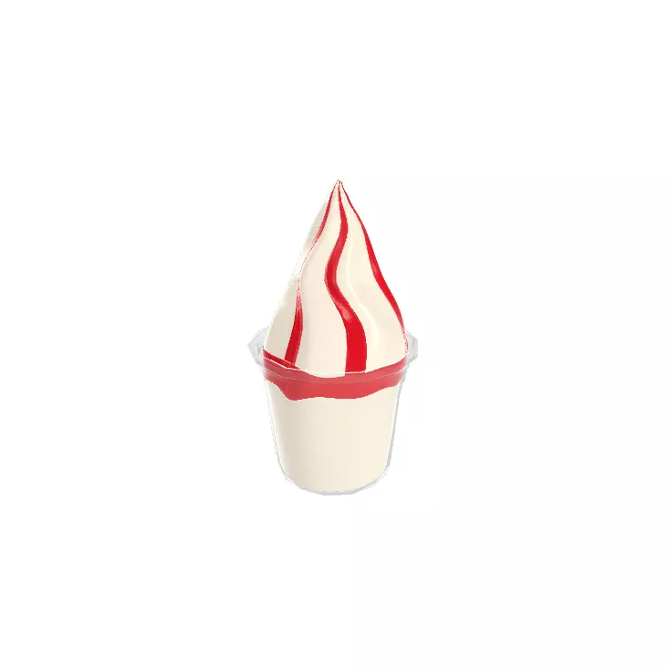 fraise sundae 3D model_0