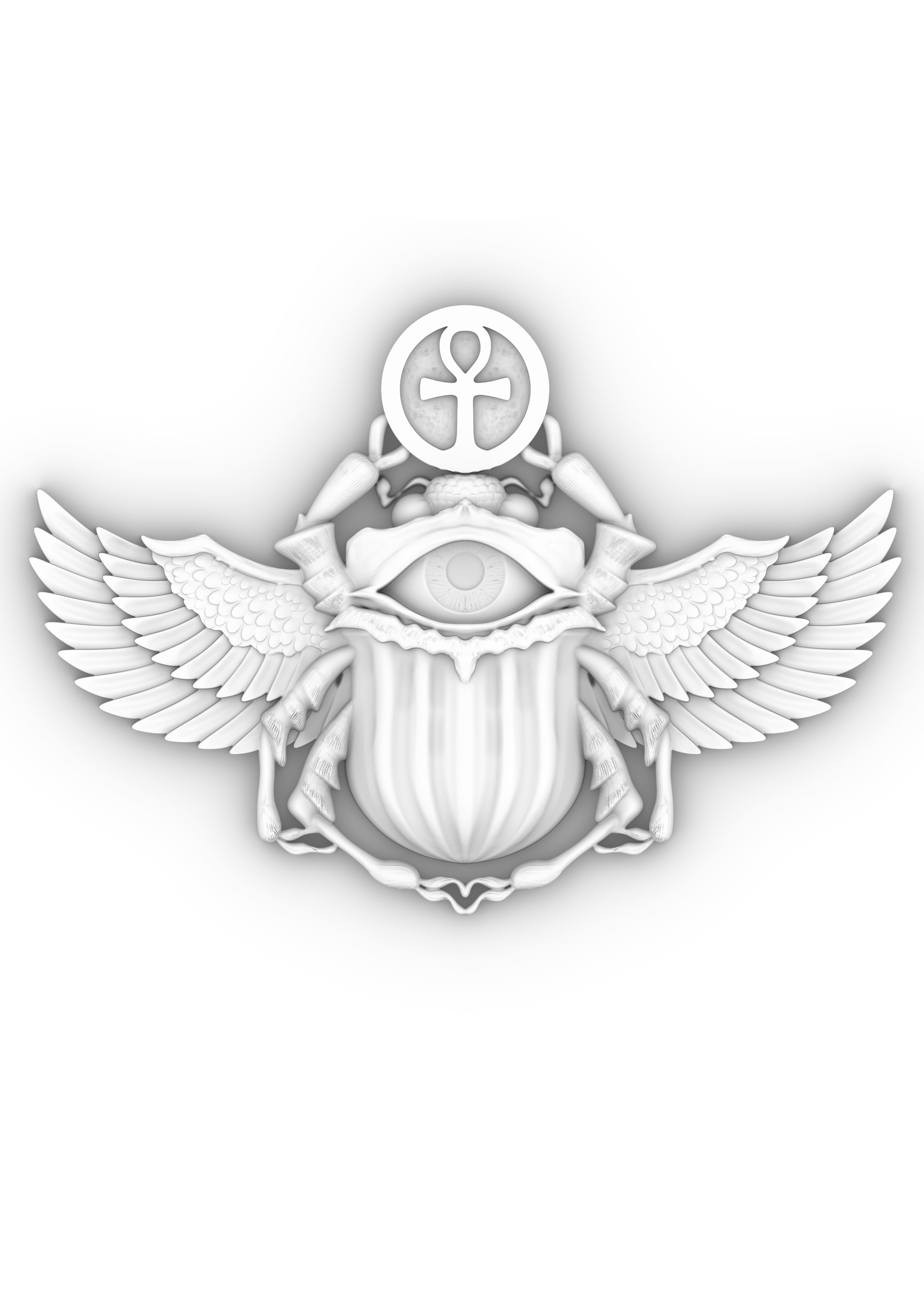 SCARAB WITH EYE 3D print model_1