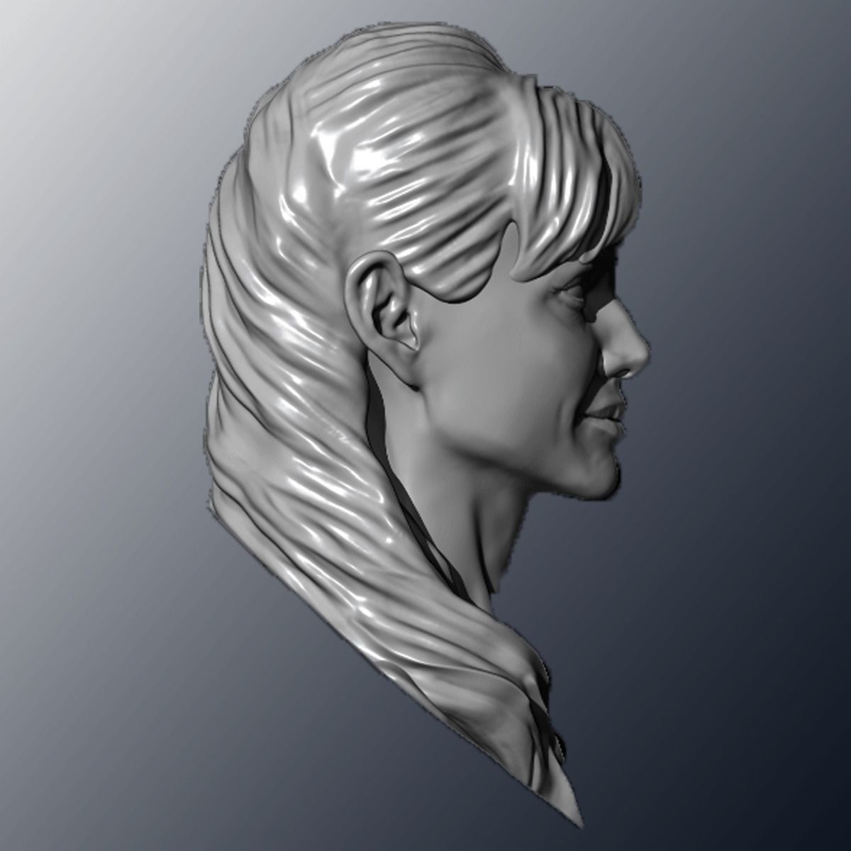 Angelina Jolie head sculpture 3D print model_9