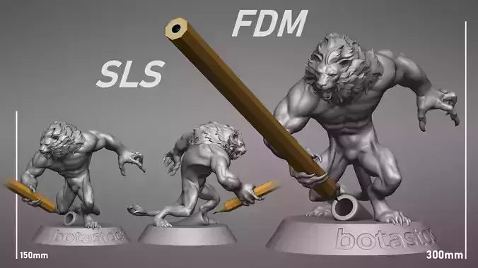 Humanoid Lion - Pen Holder Apple - Wacom - Default Pen 3D print model