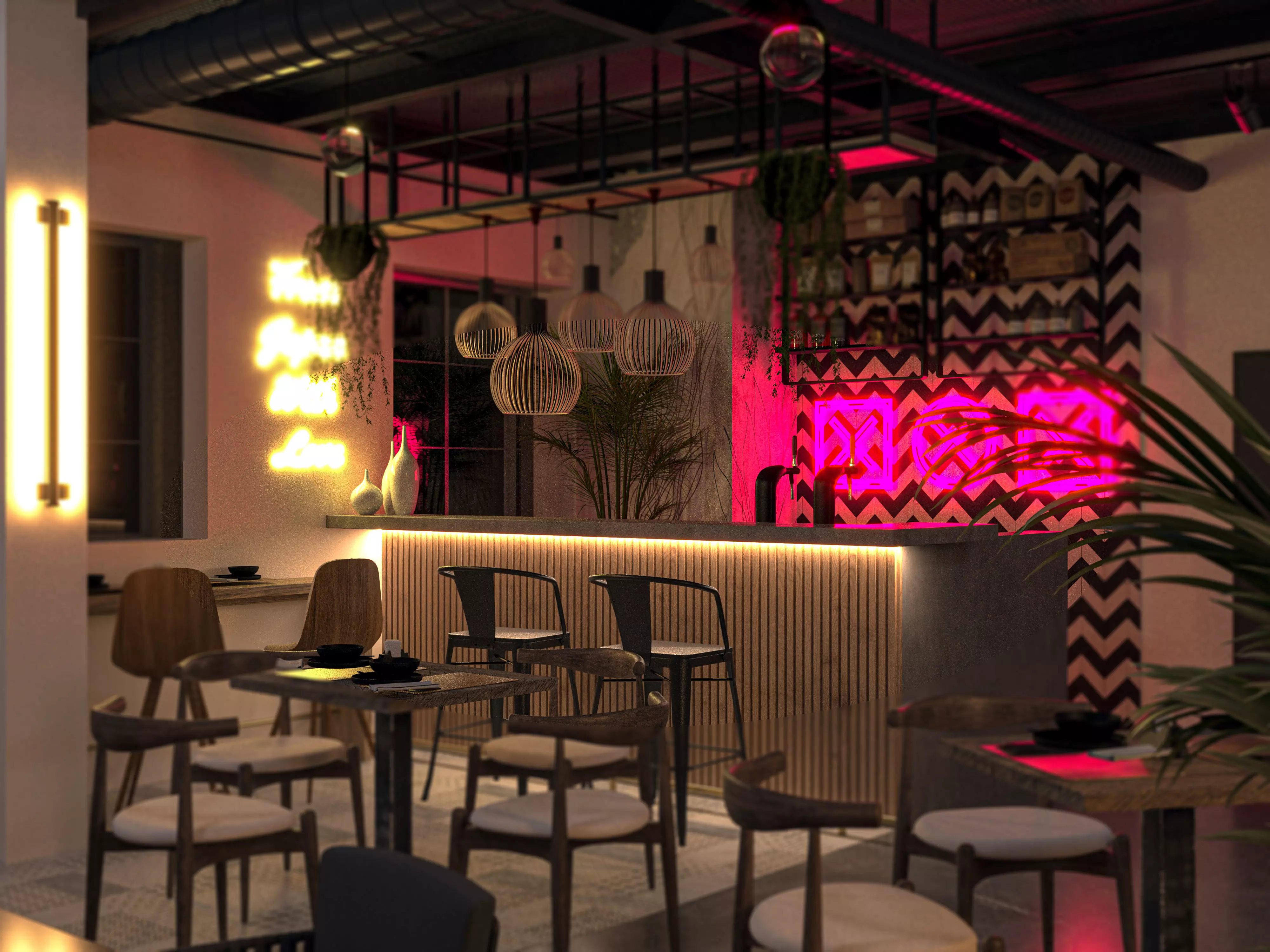 Sushi restaurant 3D model_0