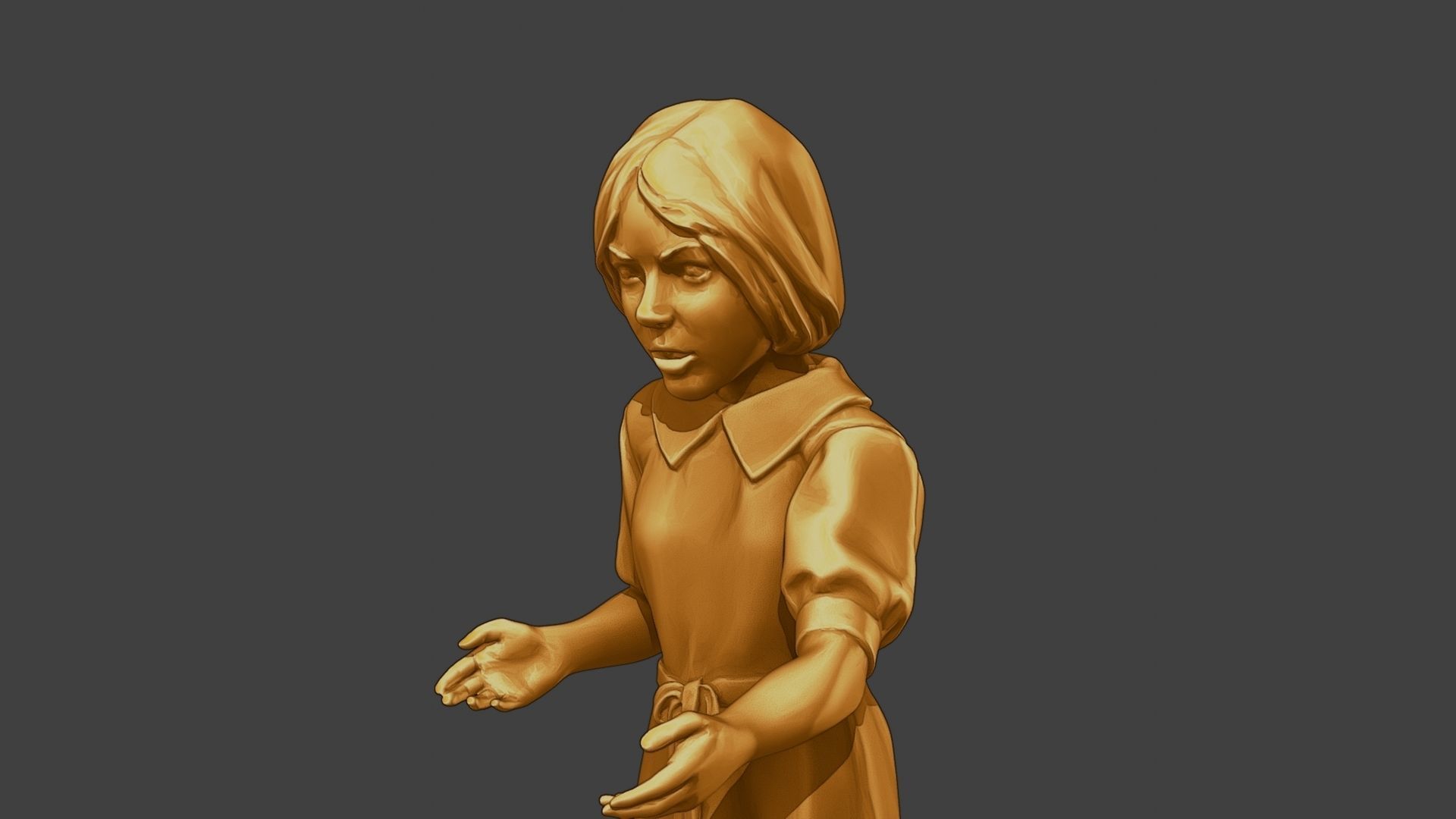 ww2 Casual Girl CG1 007 3D print model_18
