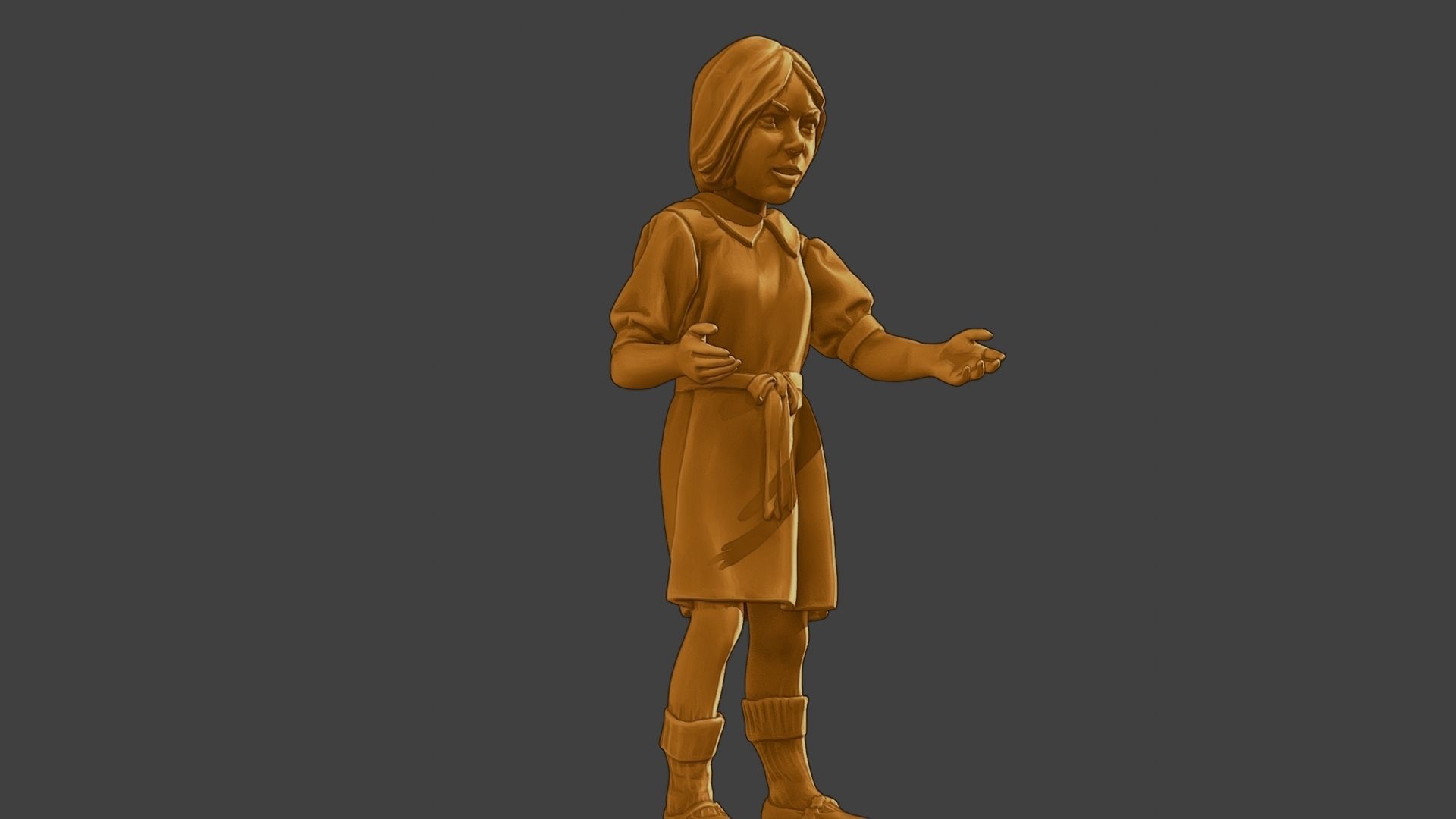 ww2 Casual Girl CG1 007 3D print model_13