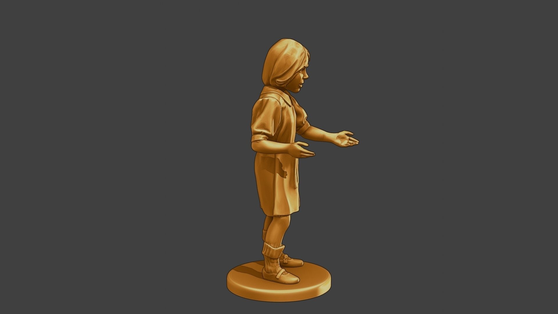 ww2 Casual Girl CG1 007 3D print model_9