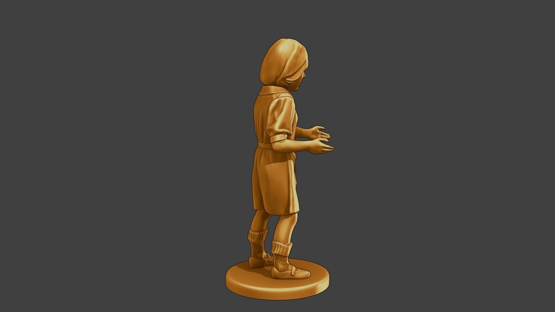 ww2 Casual Girl CG1 007 3D print model_8
