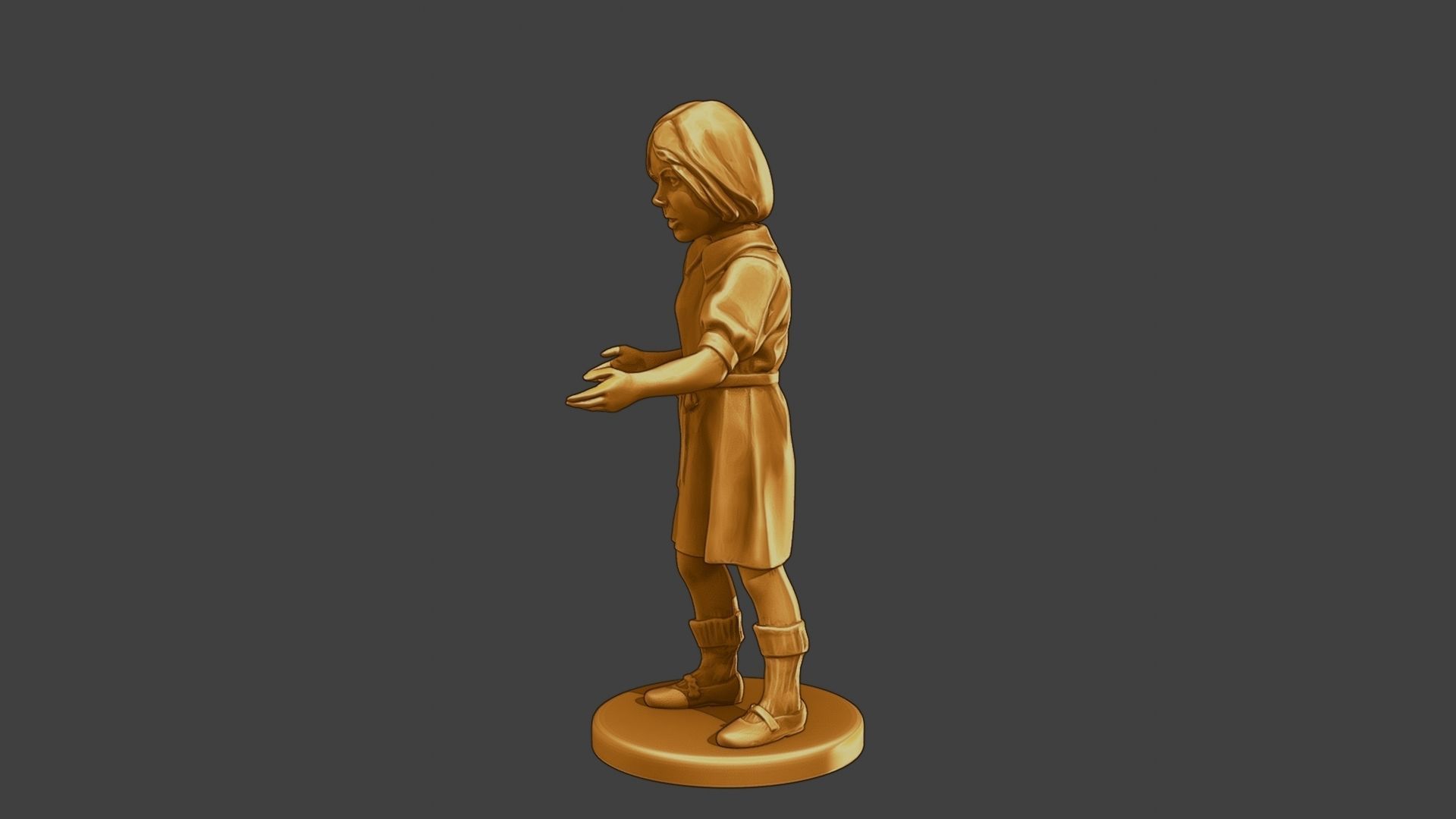 ww2 Casual Girl CG1 007 3D print model_3