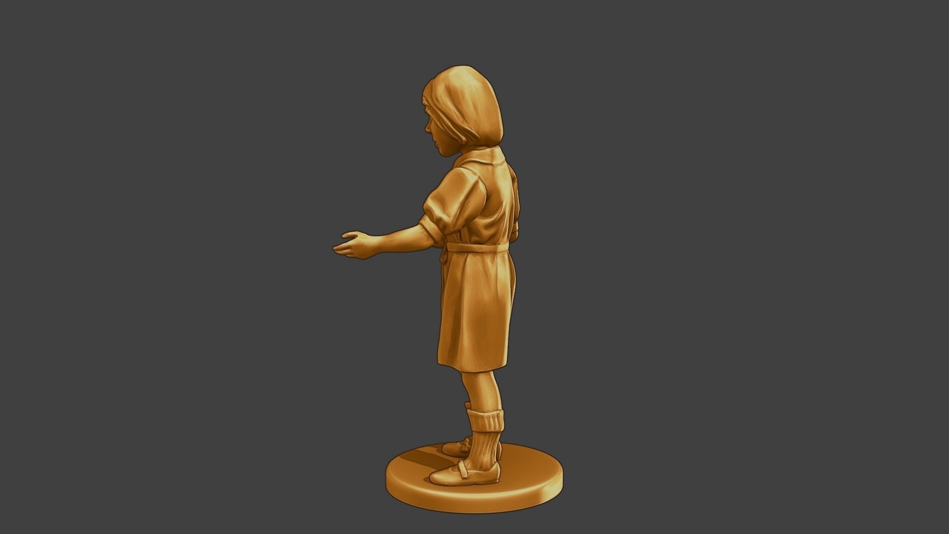 ww2 Casual Girl CG1 007 3D print model_4