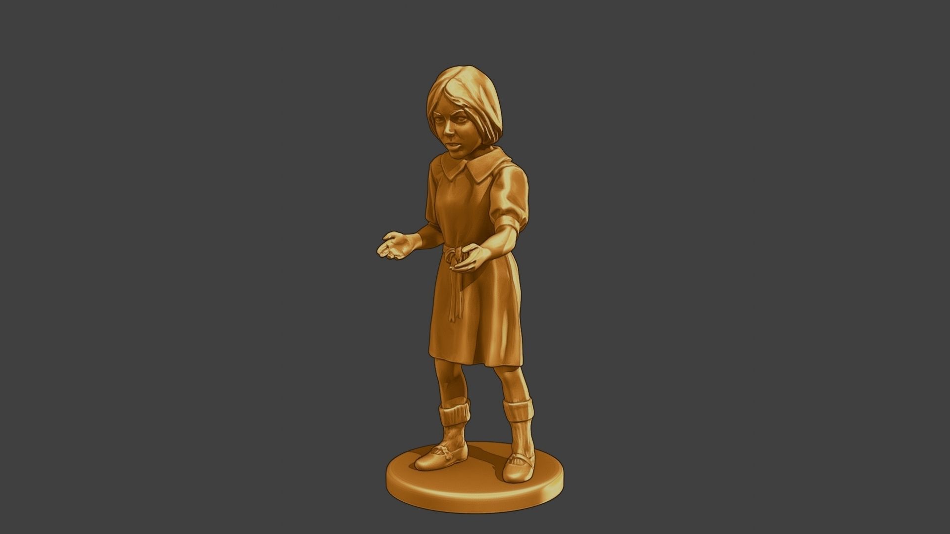 ww2 Casual Girl CG1 007 3D print model_2