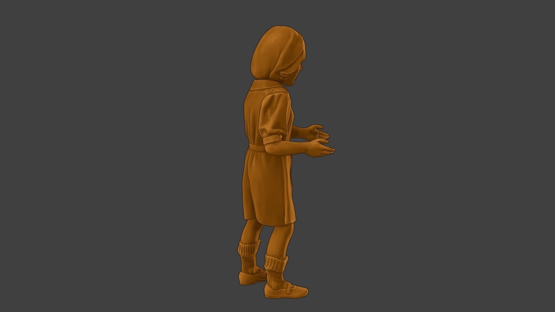 ww2 Casual Girl CG1 007 3D print model_31