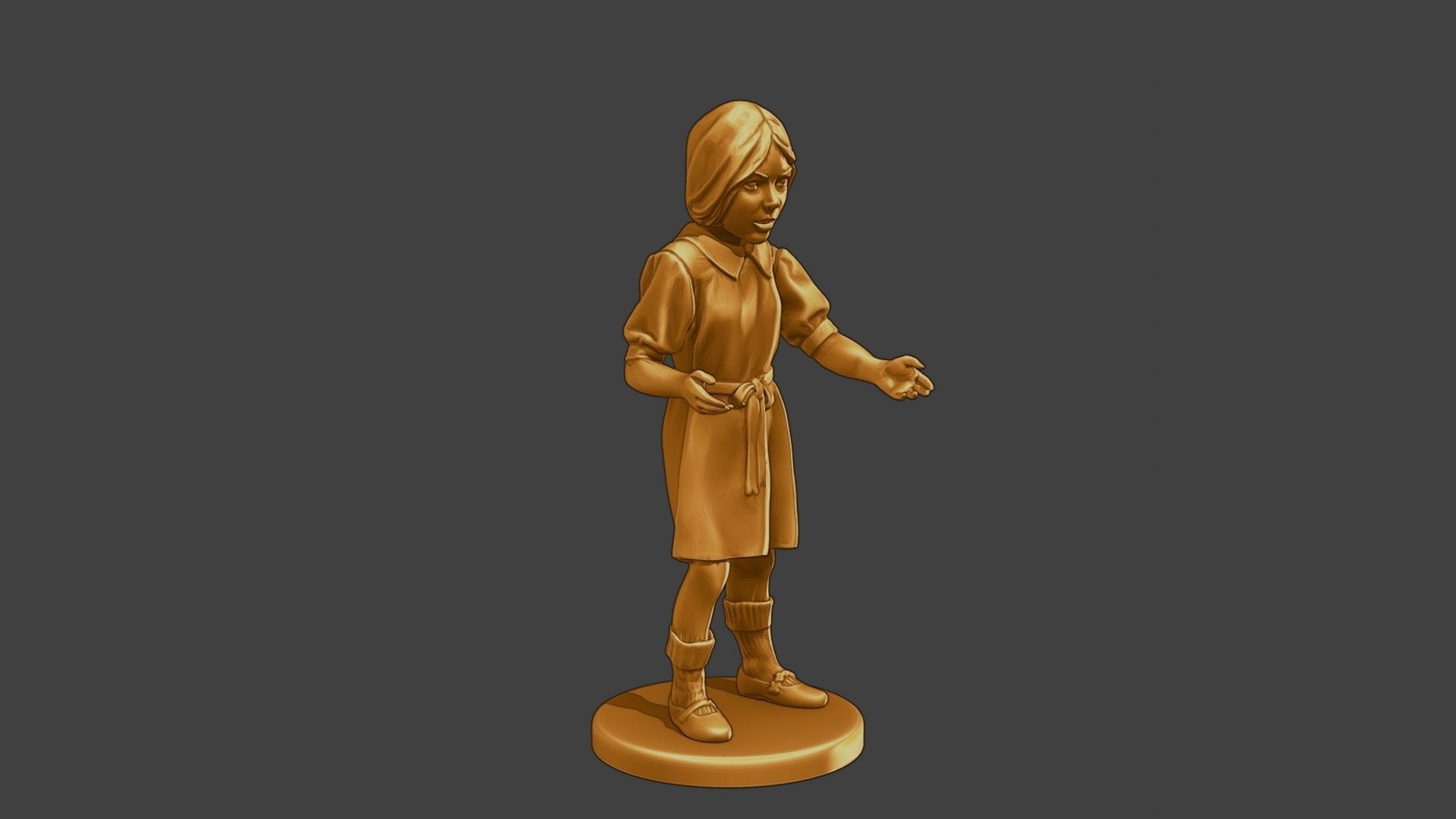 ww2 Casual Girl CG1 007 3D print model_10