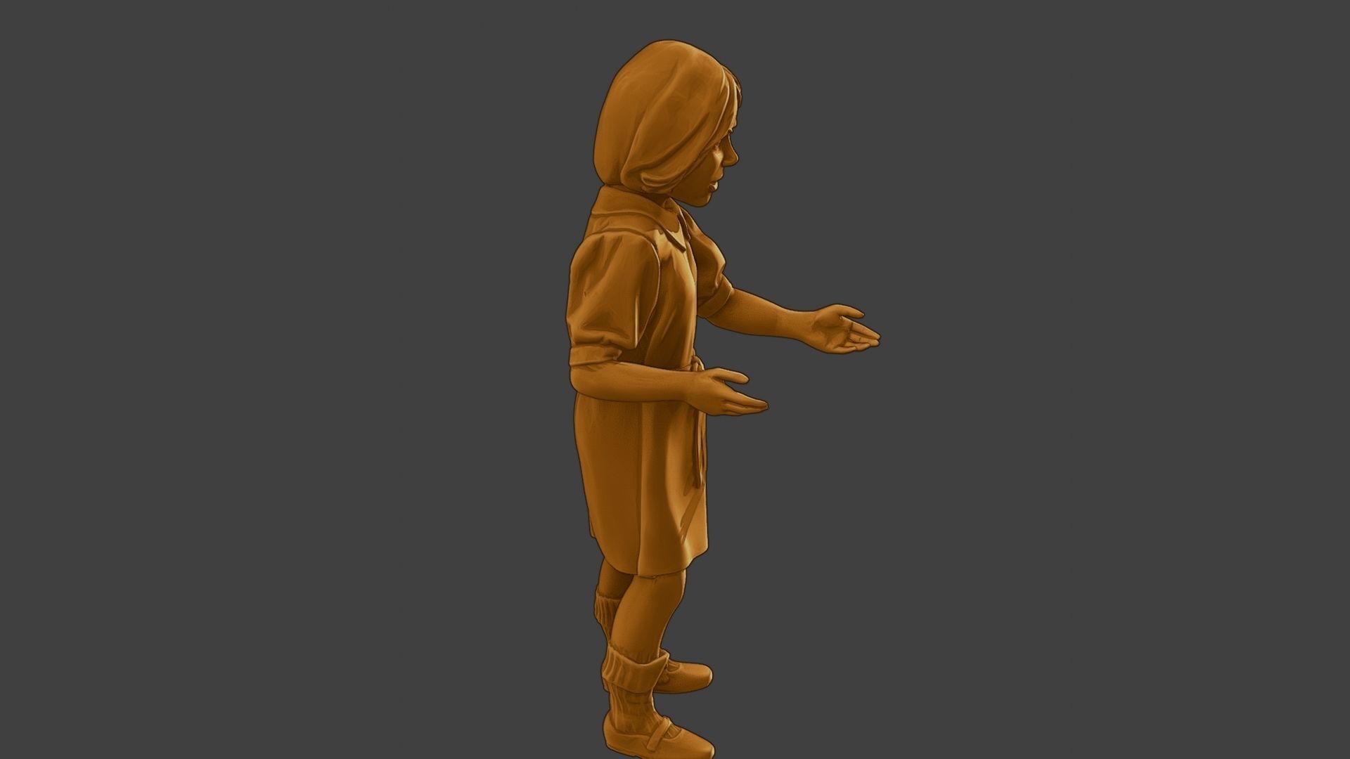 ww2 Casual Girl CG1 007 3D print model_30