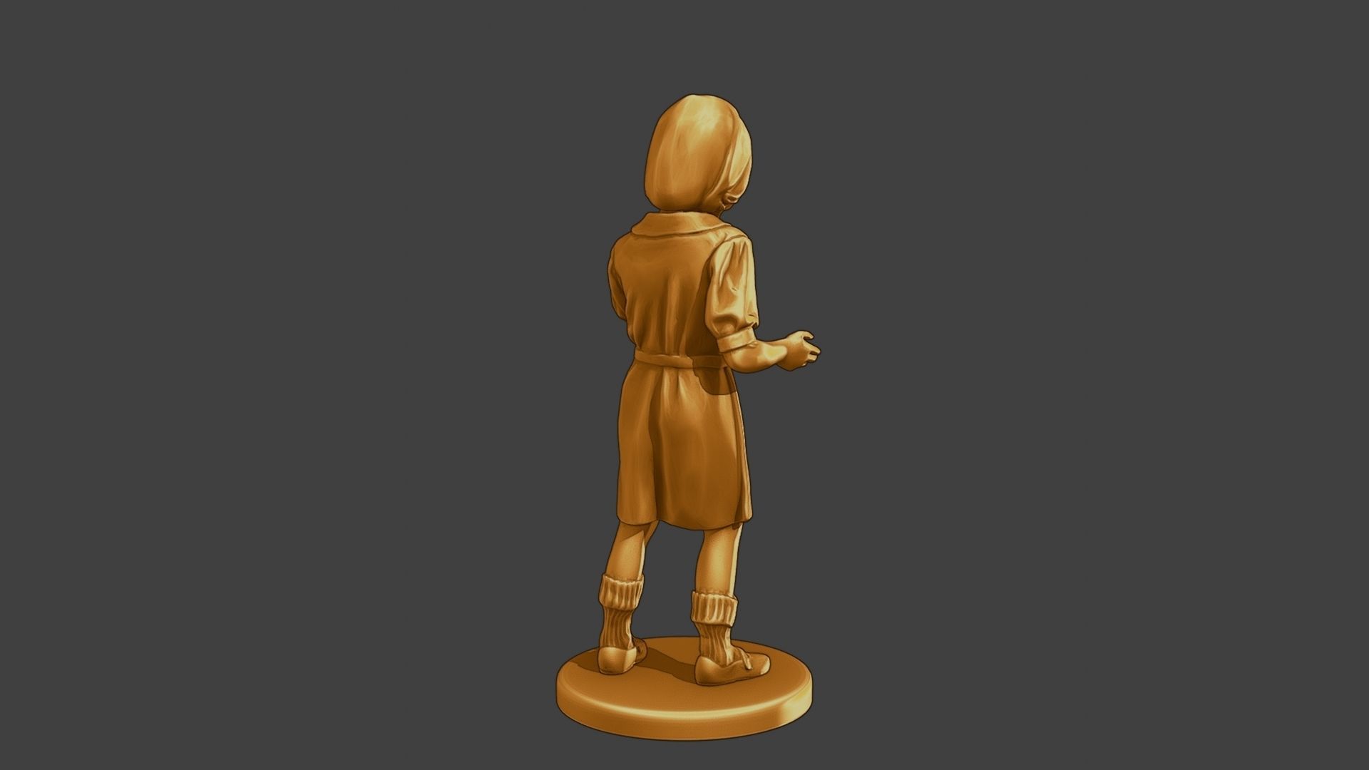 ww2 Casual Girl CG1 007 3D print model_7