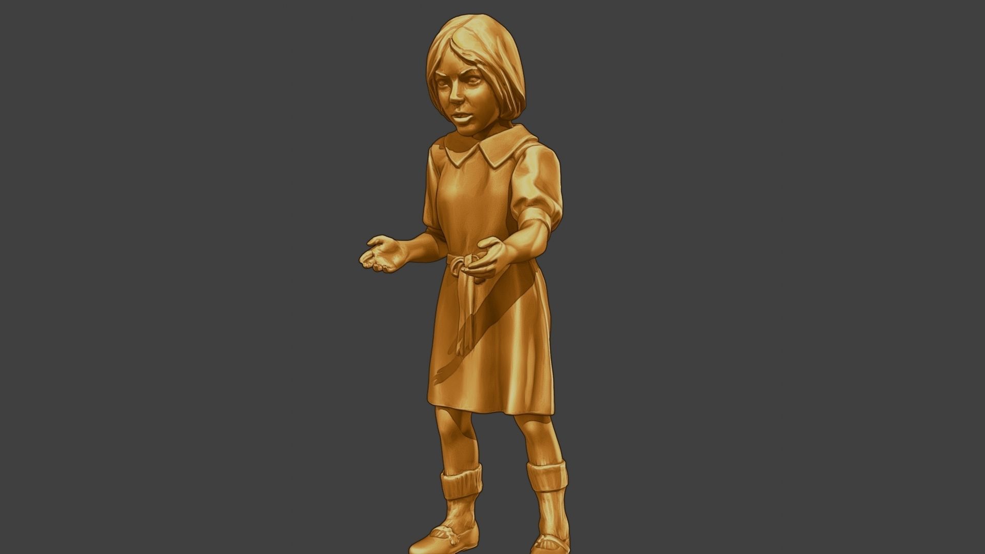 ww2 Casual Girl CG1 007 3D print model_27