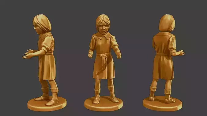 ww2 Casual Girl CG1 007 3D print model
