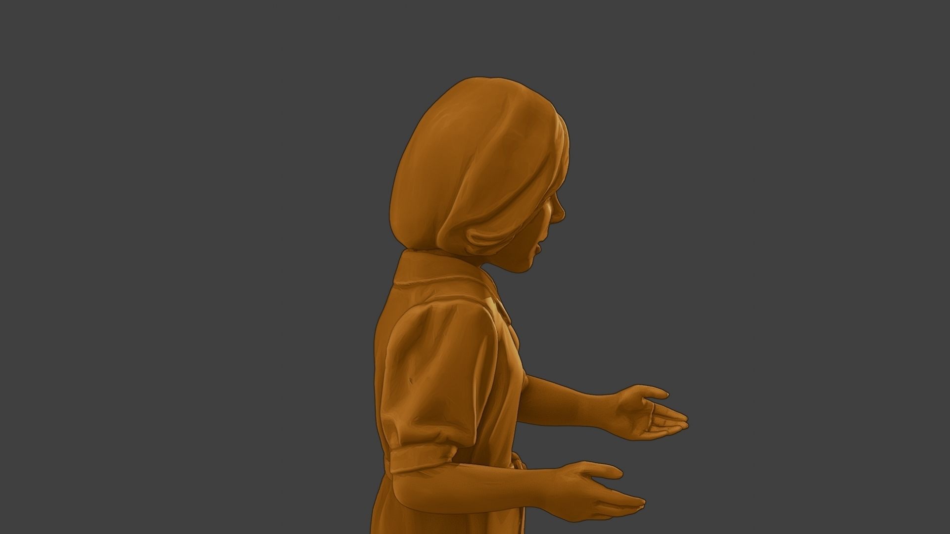 ww2 Casual Girl CG1 007 3D print model_20