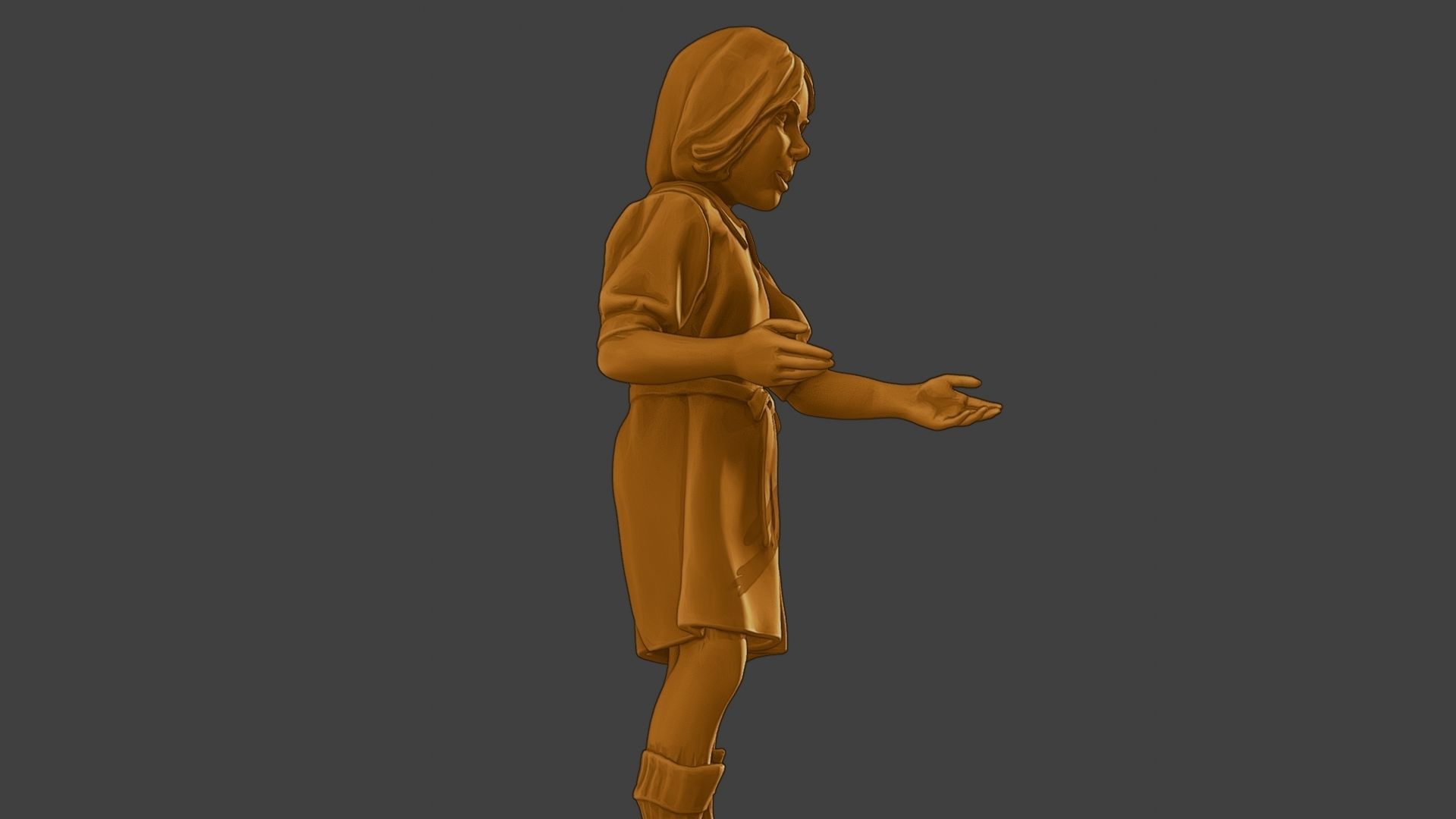 ww2 Casual Girl CG1 007 3D print model_29
