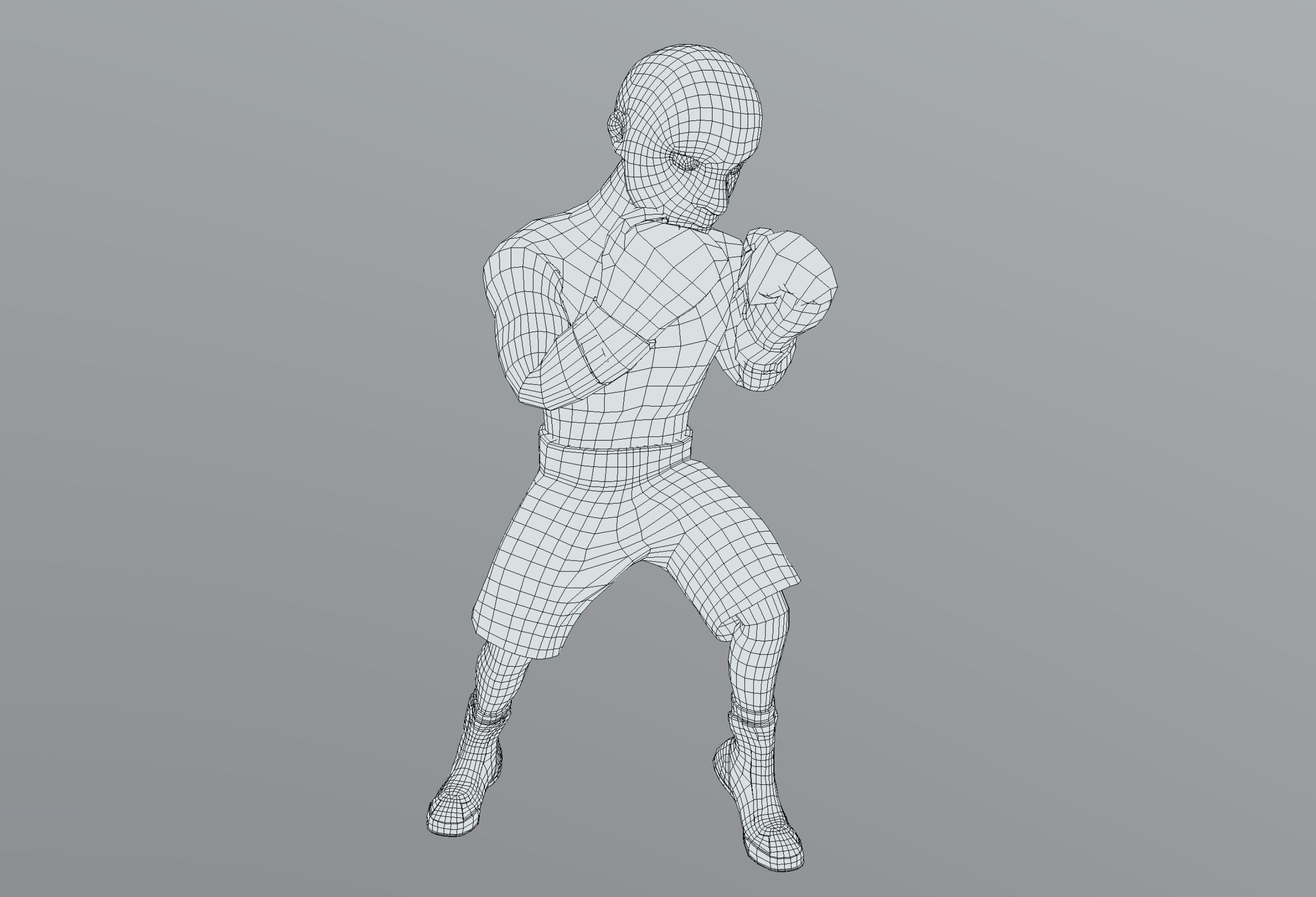 Boxer Pack Low-poly 3D model_11