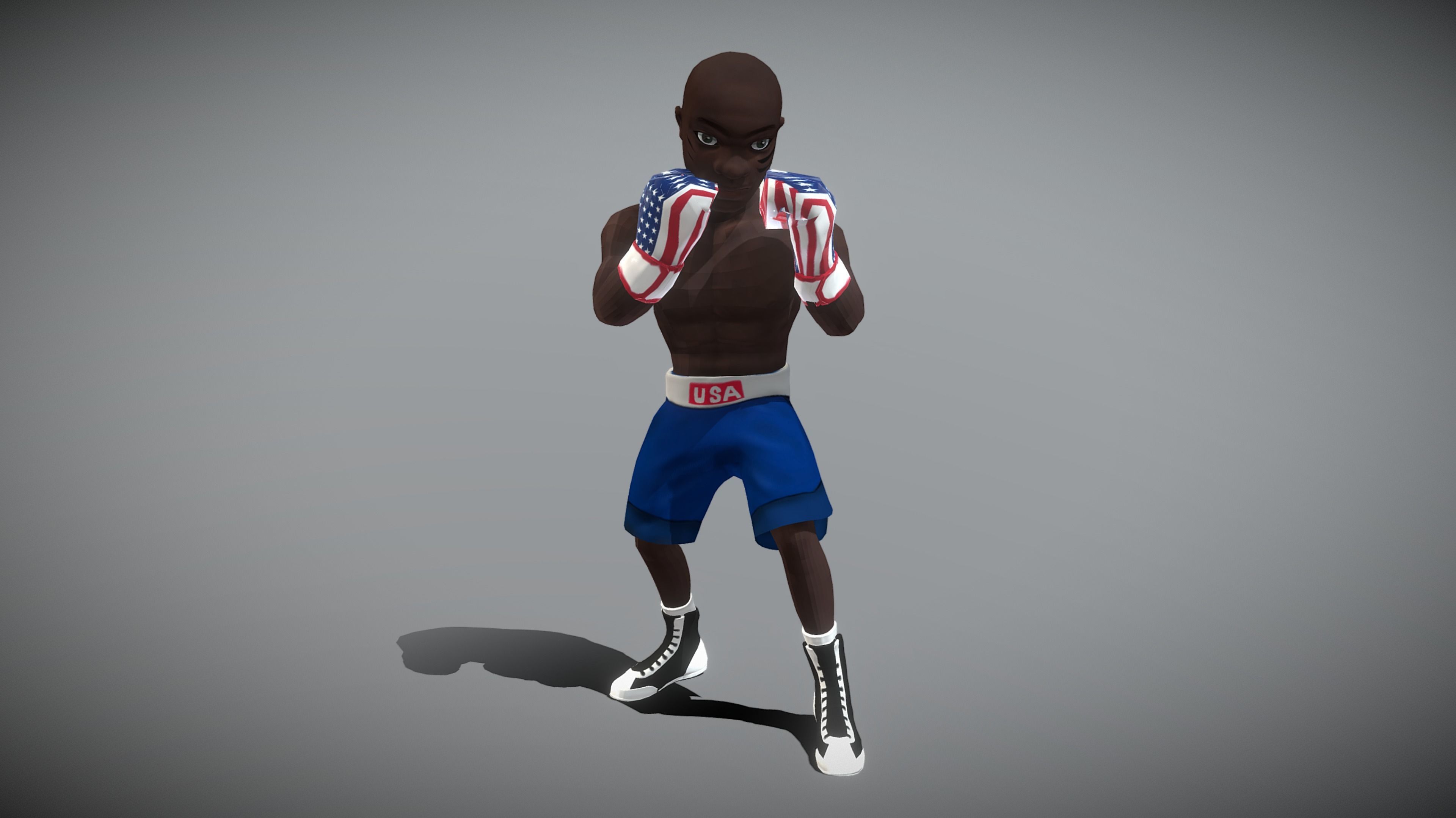 Boxer Pack Low-poly 3D model_4