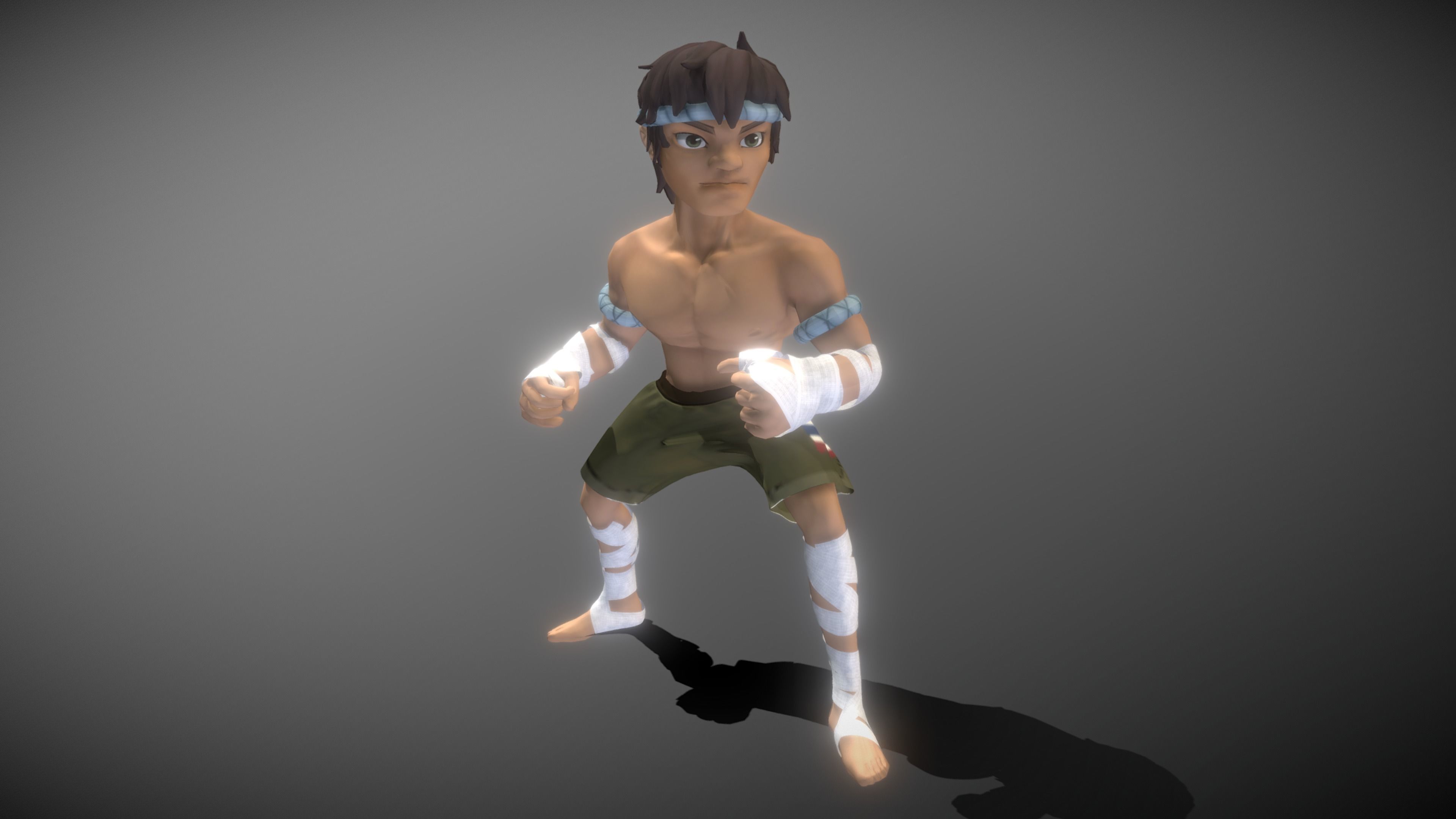 Boxer Pack Low-poly 3D model_2