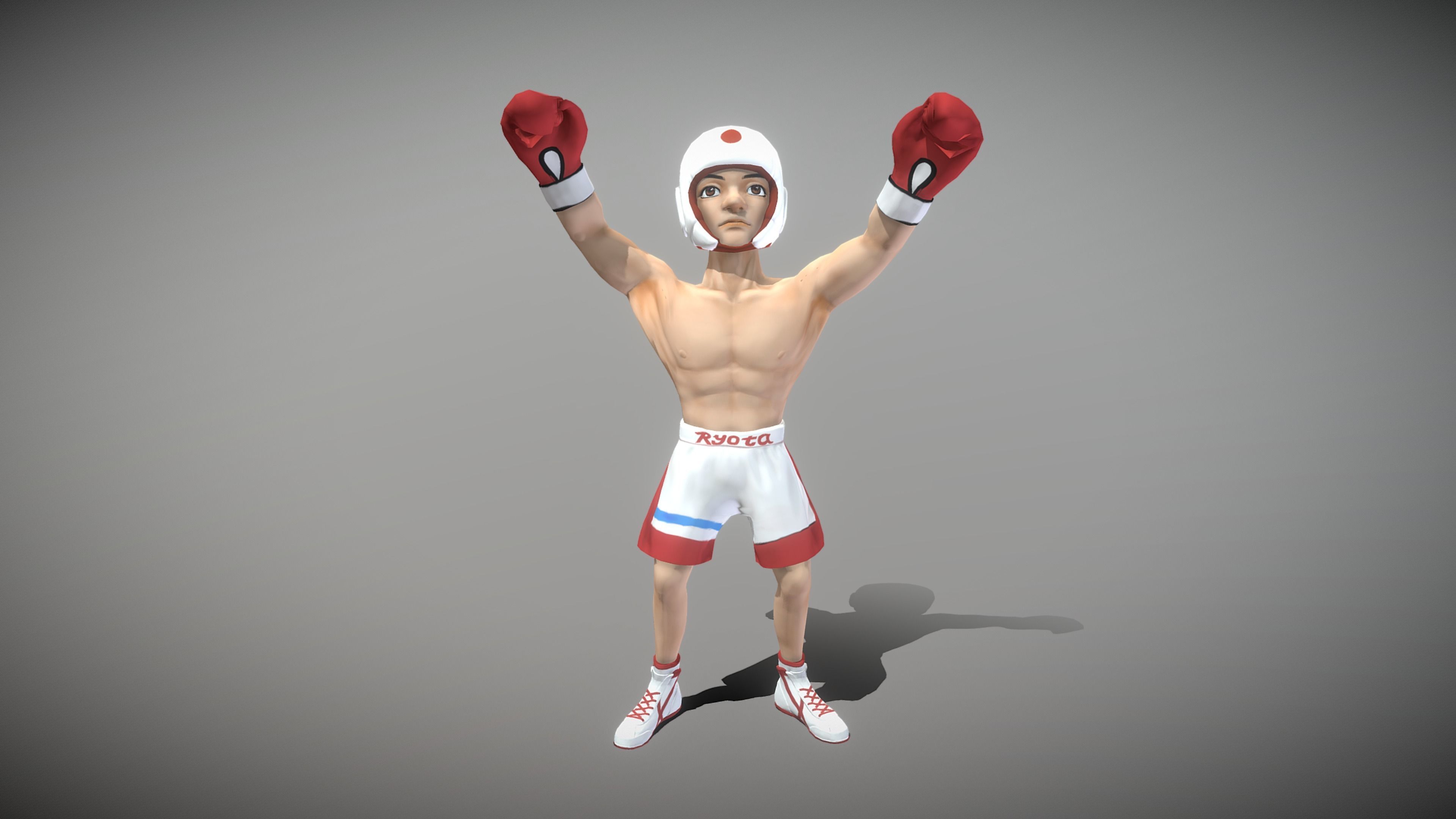Boxer Pack Low-poly 3D model_8