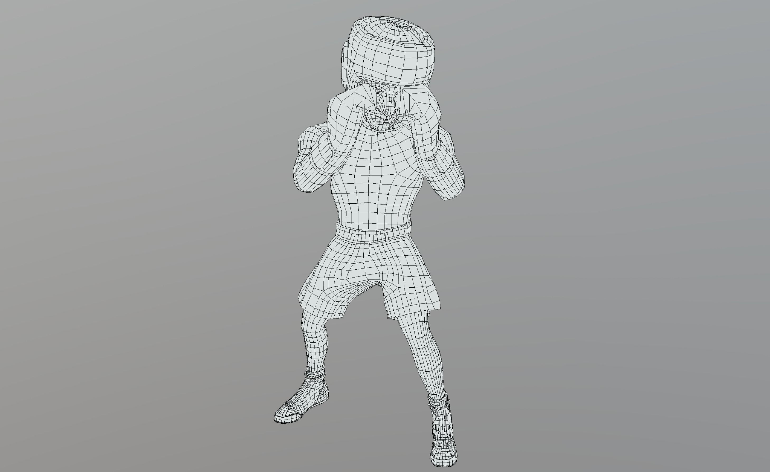 Boxer Pack Low-poly 3D model_19