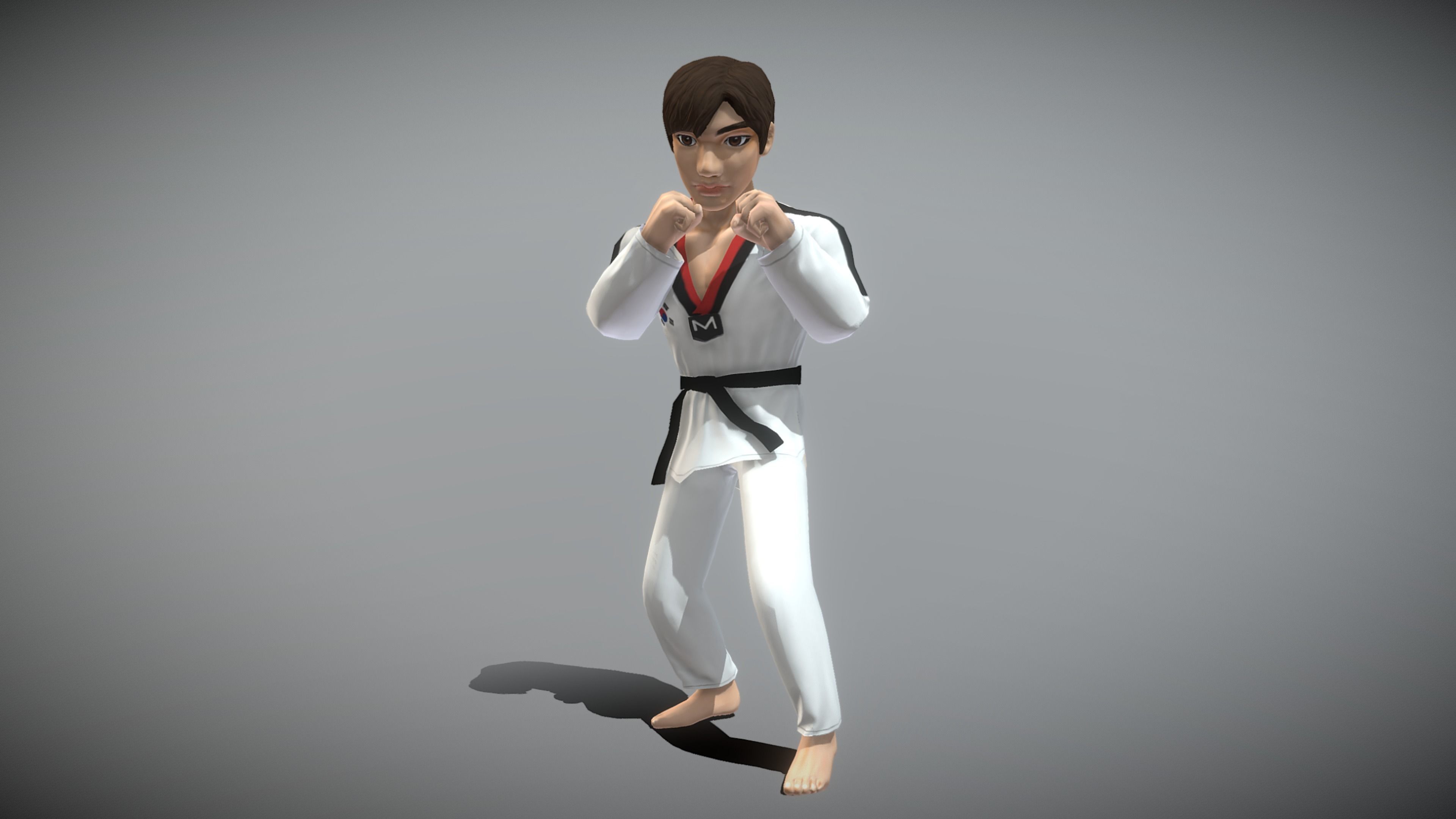 Boxer Pack Low-poly 3D model_3