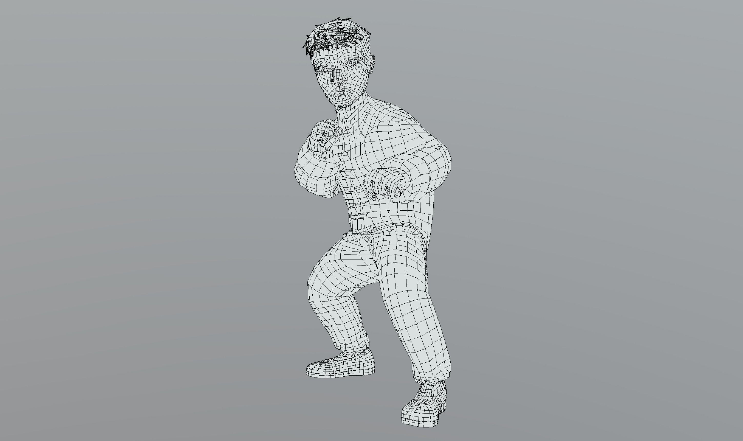 Boxer Pack Low-poly 3D model_20