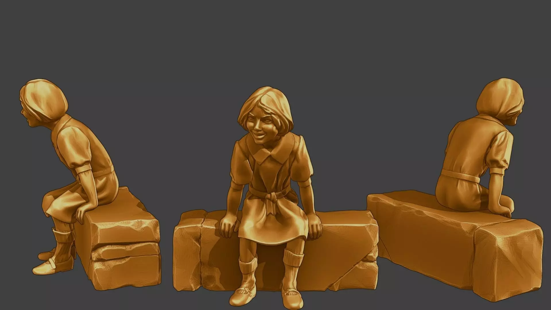 ww2 Casual Girl CG1 009 3D print model_0
