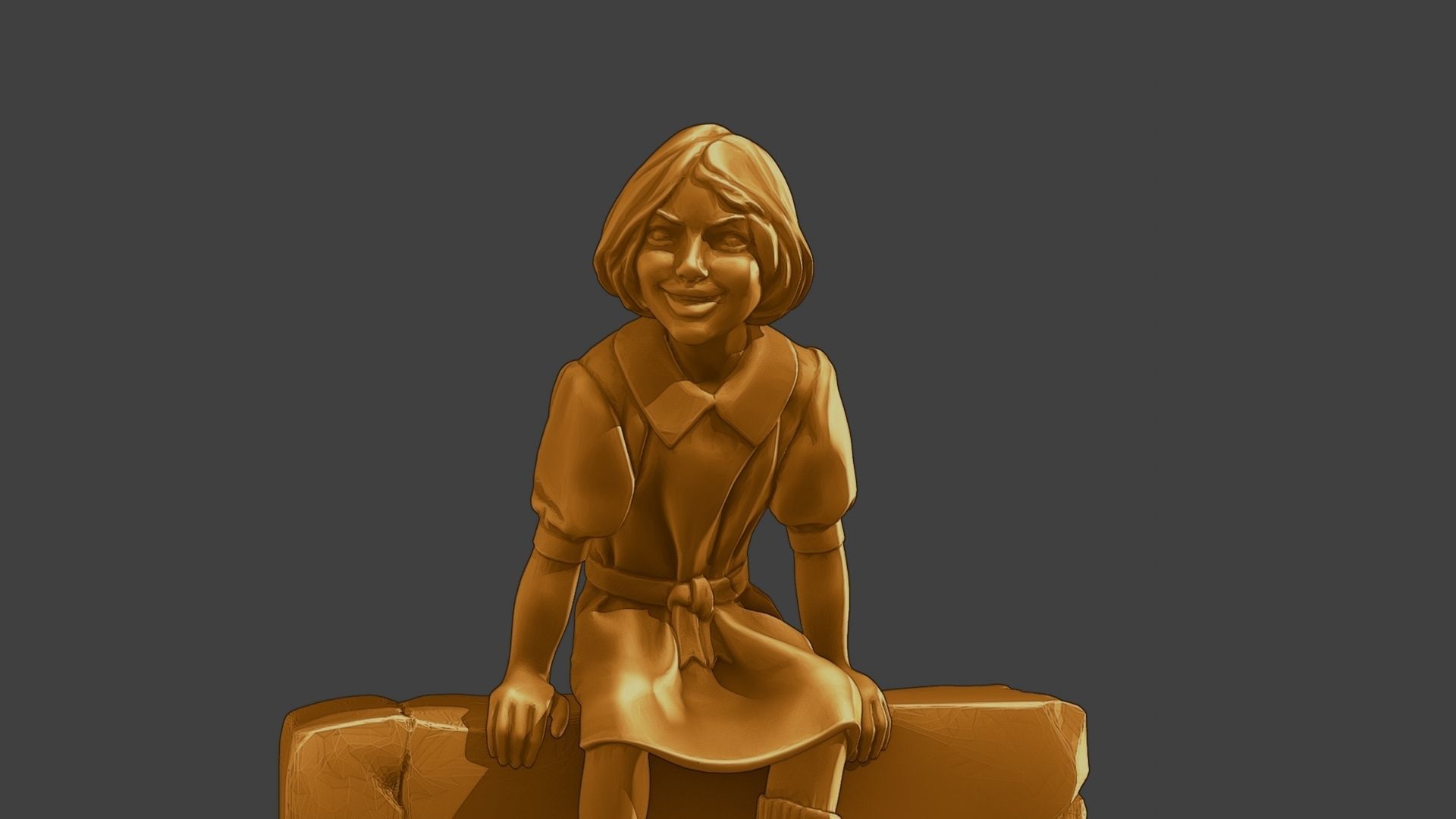 ww2 Casual Girl CG1 009 3D print model_28
