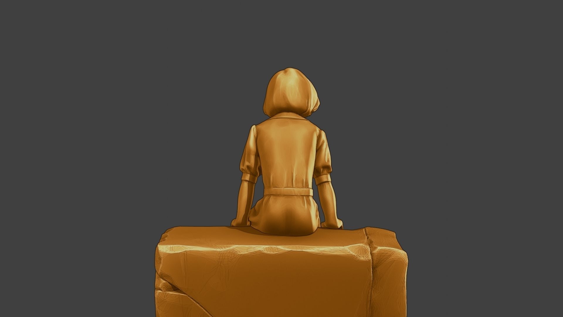 ww2 Casual Girl CG1 009 3D print model_6