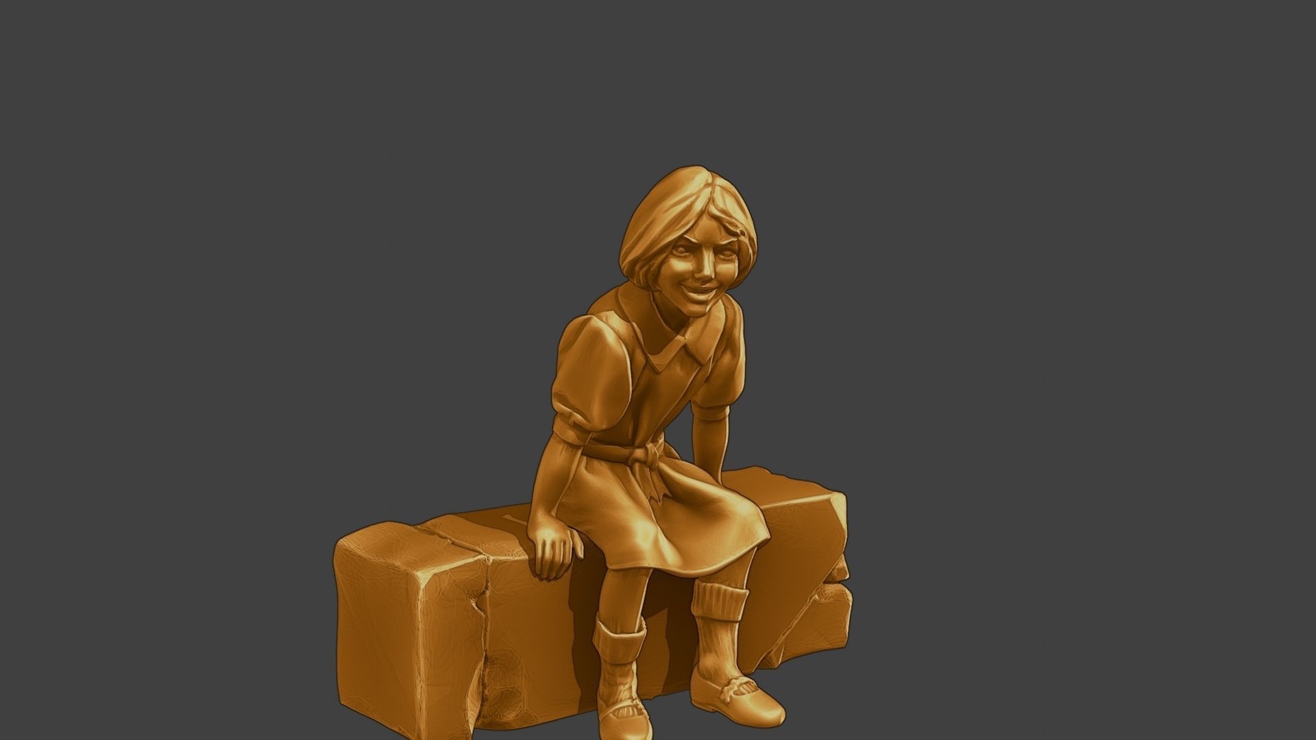 ww2 Casual Girl CG1 009 3D print model_10