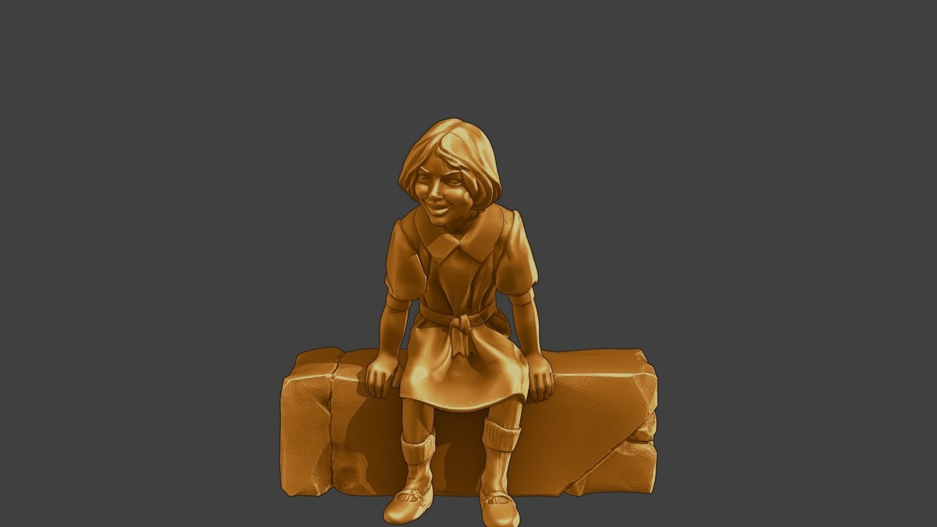 ww2 Casual Girl CG1 009 3D print model_11